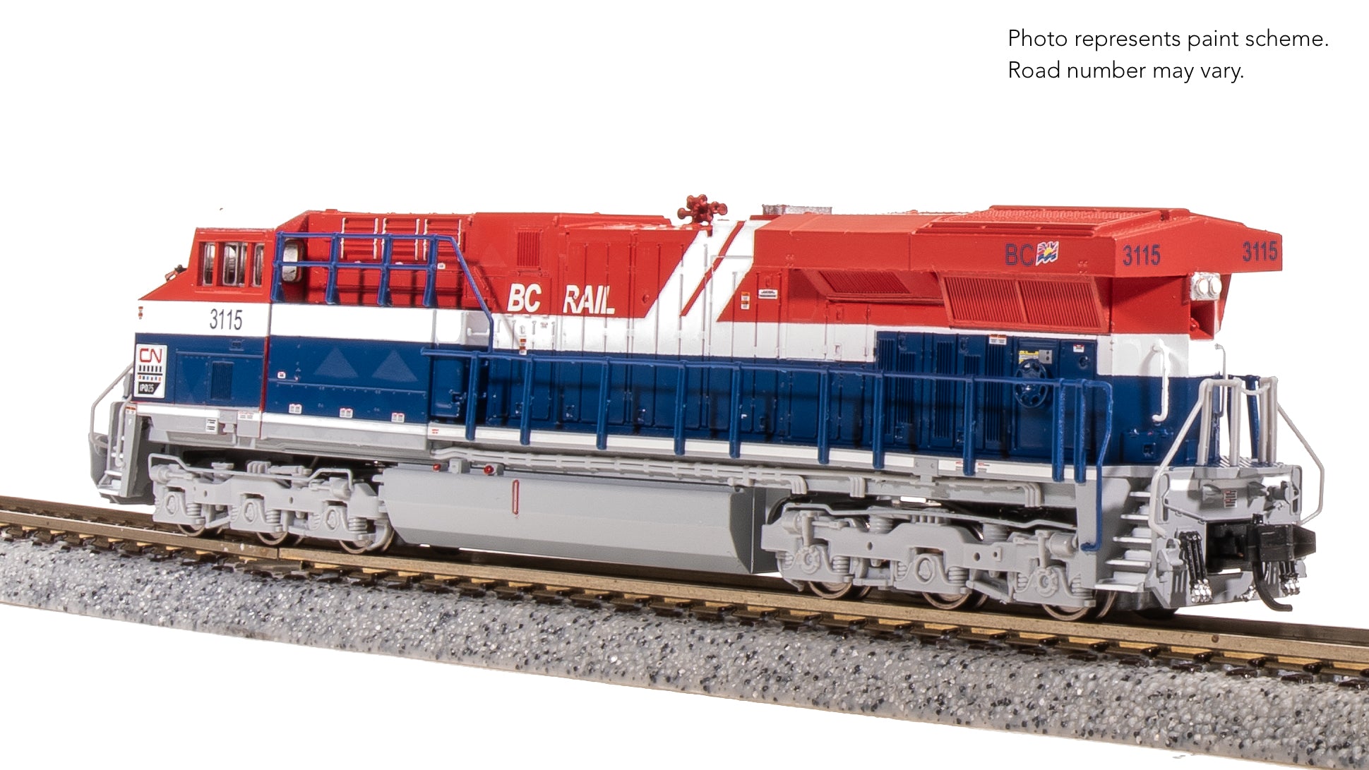 8613 GE ES44AC, CN 3115, BC Rail Heritage Paint, Paragon4 Sound/DC/DCC, N