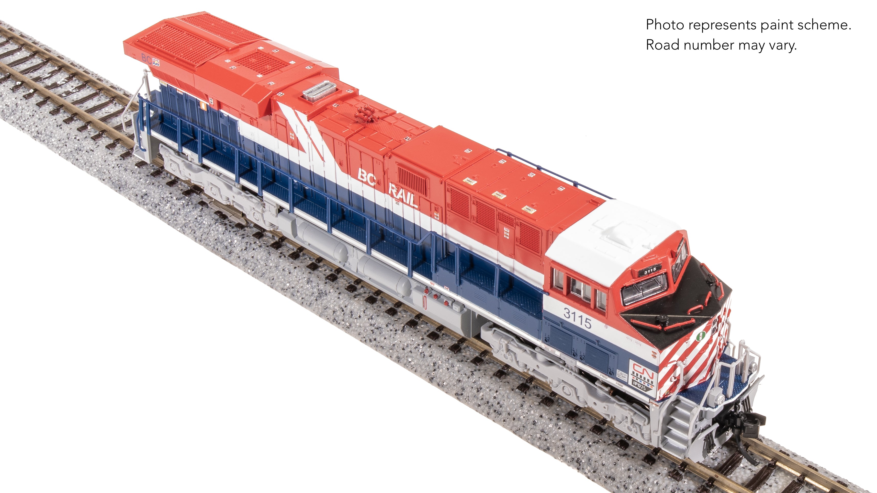 8613 GE ES44AC, CN 3115, BC Rail Heritage Paint, Paragon4 Sound/DC/DCC, N