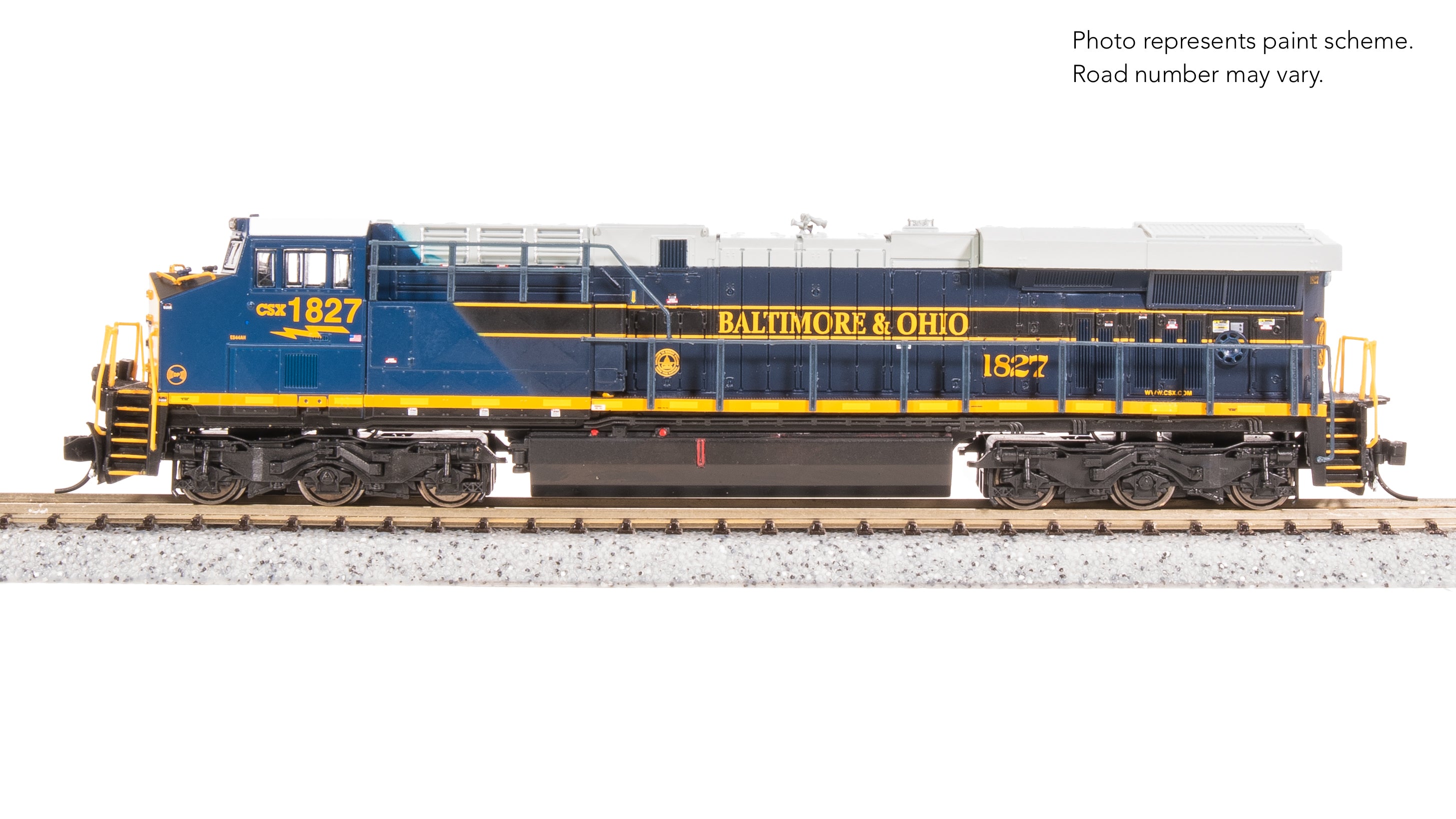 8619 GE ES44AC, CSX 1827, B&O HERITAGE PAINT, Paragon4 Sound/DC/DCC, N