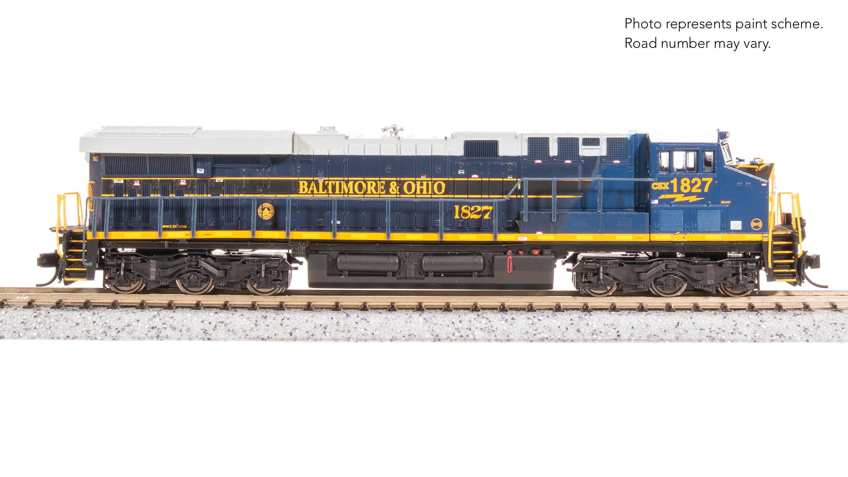 8619 GE ES44AC, CSX 1827, B&O HERITAGE PAINT, Paragon4 Sound/DC/DCC, N