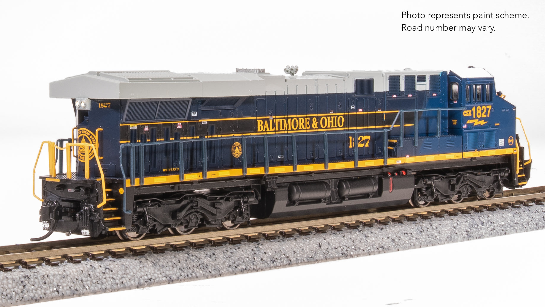 8619 GE ES44AC, CSX 1827, B&O HERITAGE PAINT, Paragon4 Sound/DC/DCC, N