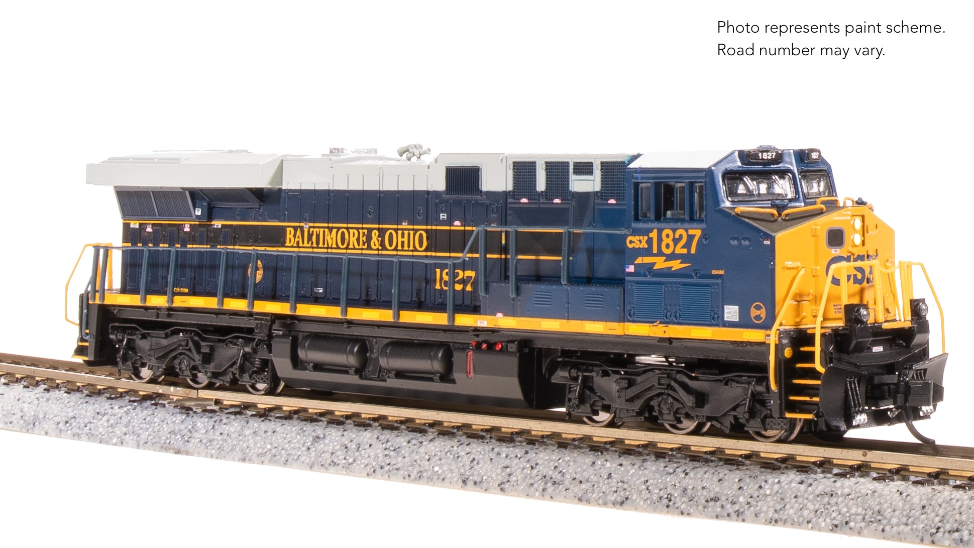 8619 GE ES44AC, CSX 1827, B&O HERITAGE PAINT, Paragon4 Sound/DC/DCC, N