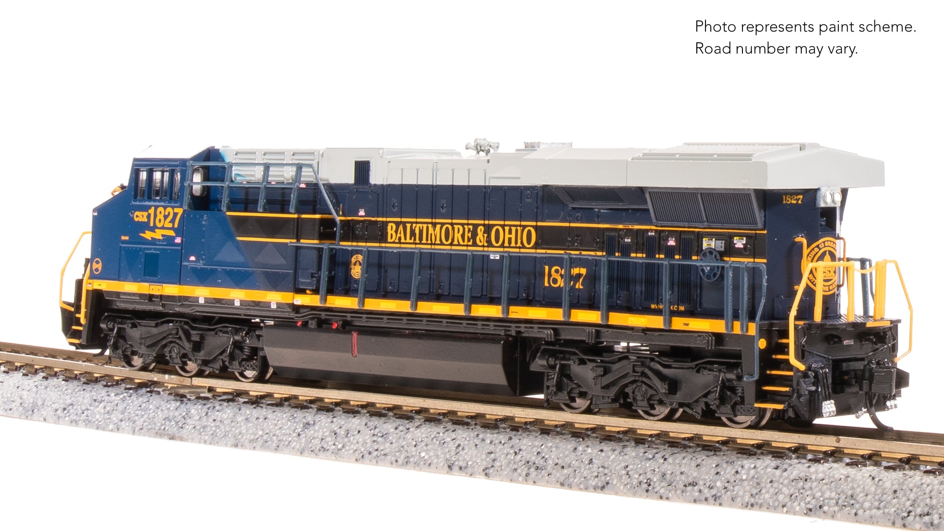 8619 GE ES44AC, CSX 1827, B&O HERITAGE PAINT, Paragon4 Sound/DC/DCC, N