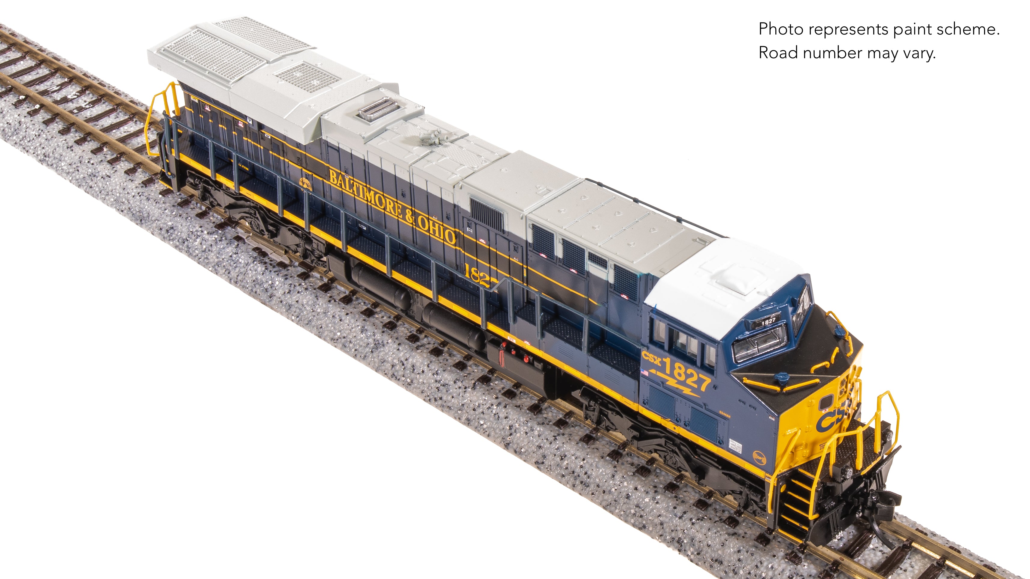 8619 GE ES44AC, CSX 1827, B&O HERITAGE PAINT, Paragon4 Sound/DC/DCC, N