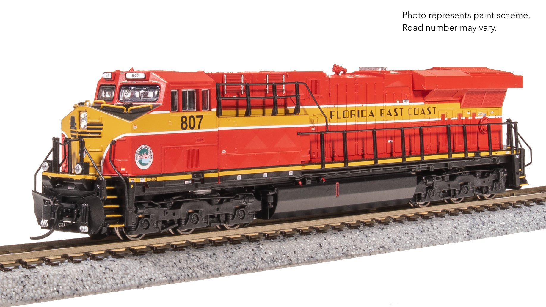 8620 GE ES44AC, FEC 807, Red & Yellow, Paragon4 Sound/DC/DCC, N