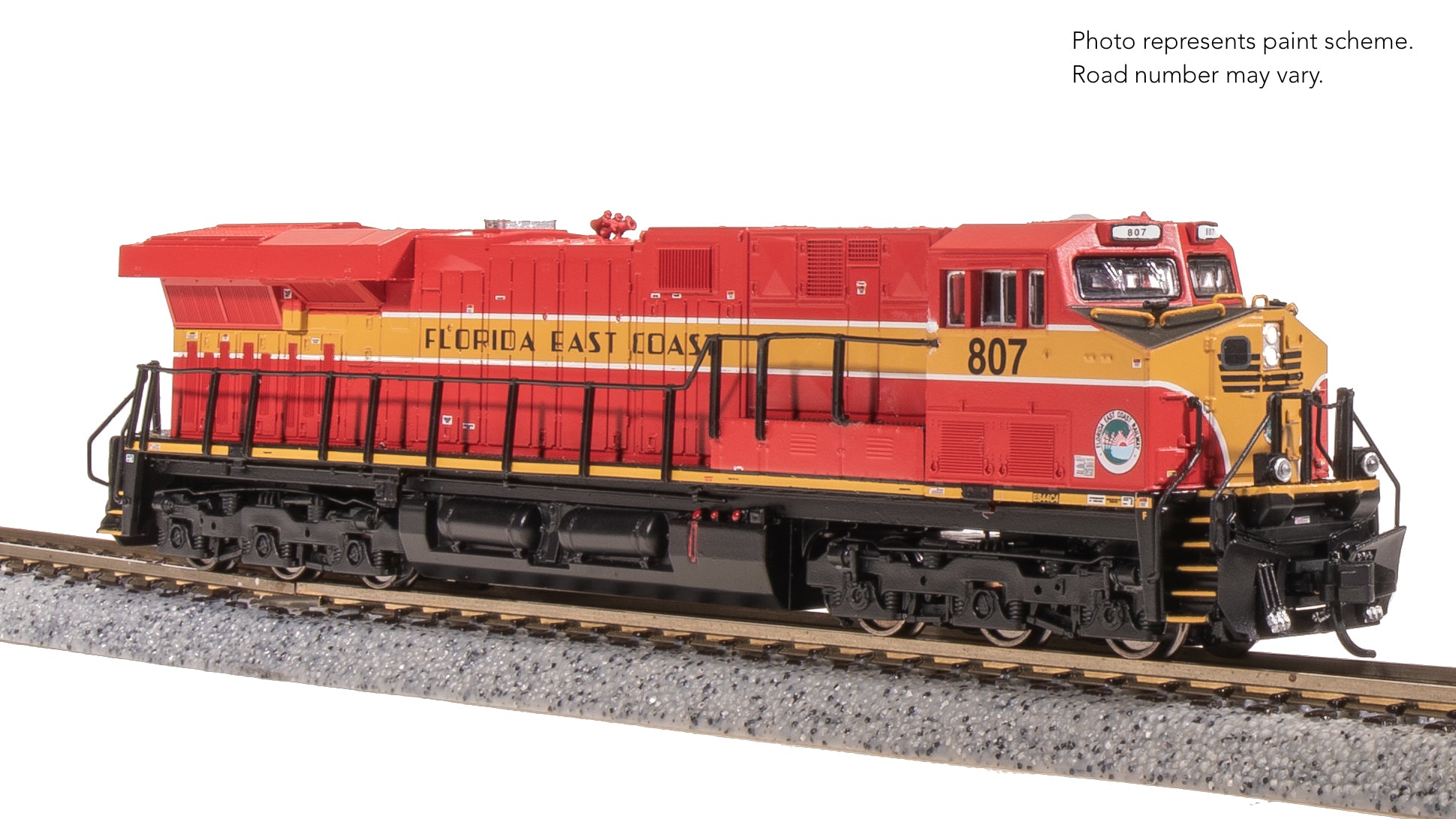 8620 GE ES44AC, FEC 807, Red & Yellow, Paragon4 Sound/DC/DCC, N