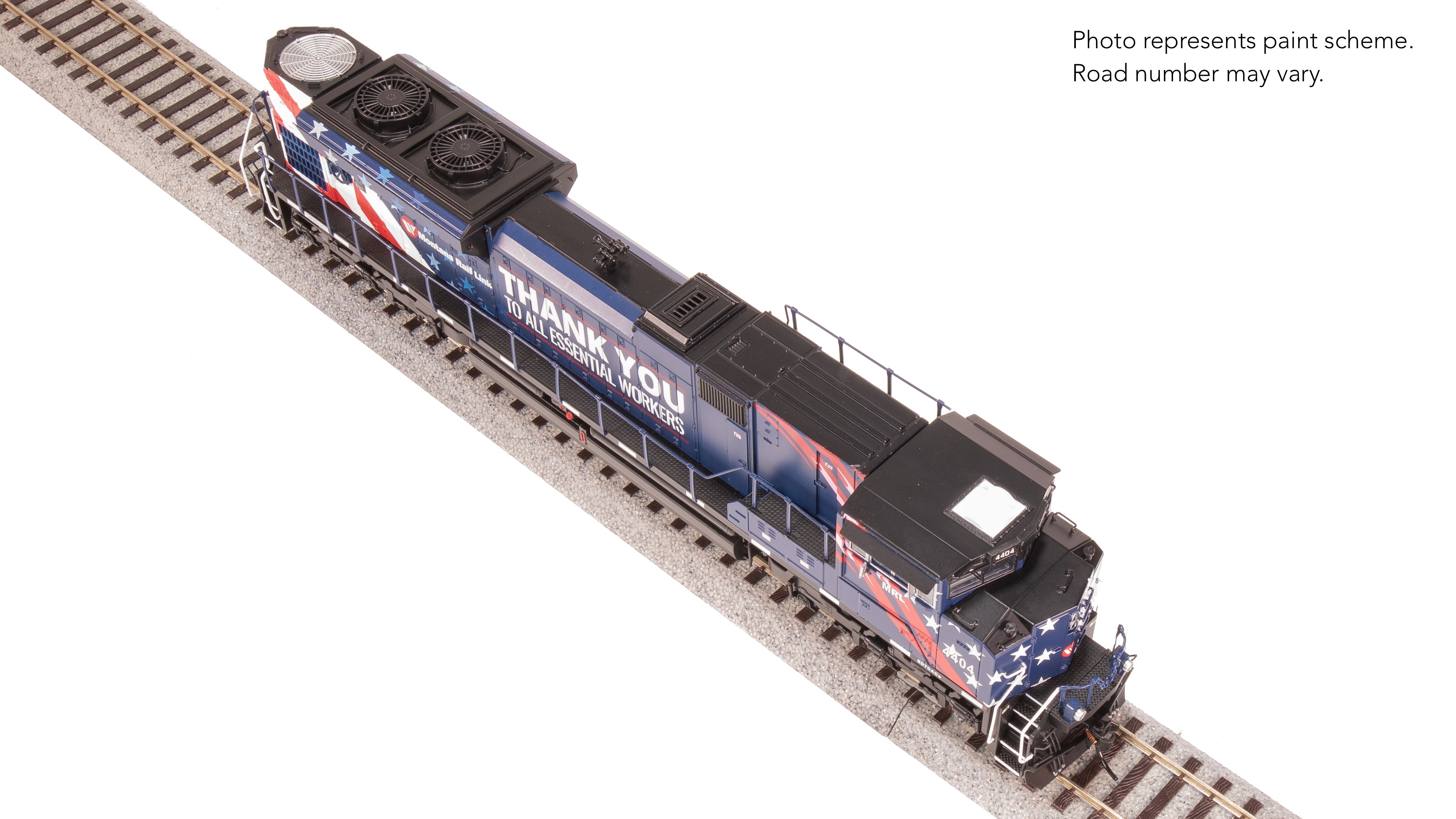 8673 EMD SD70ACe, MRL 4404, Essential Workers, Paragon4 Sound/DC/DCC, w/ Smoke, HO