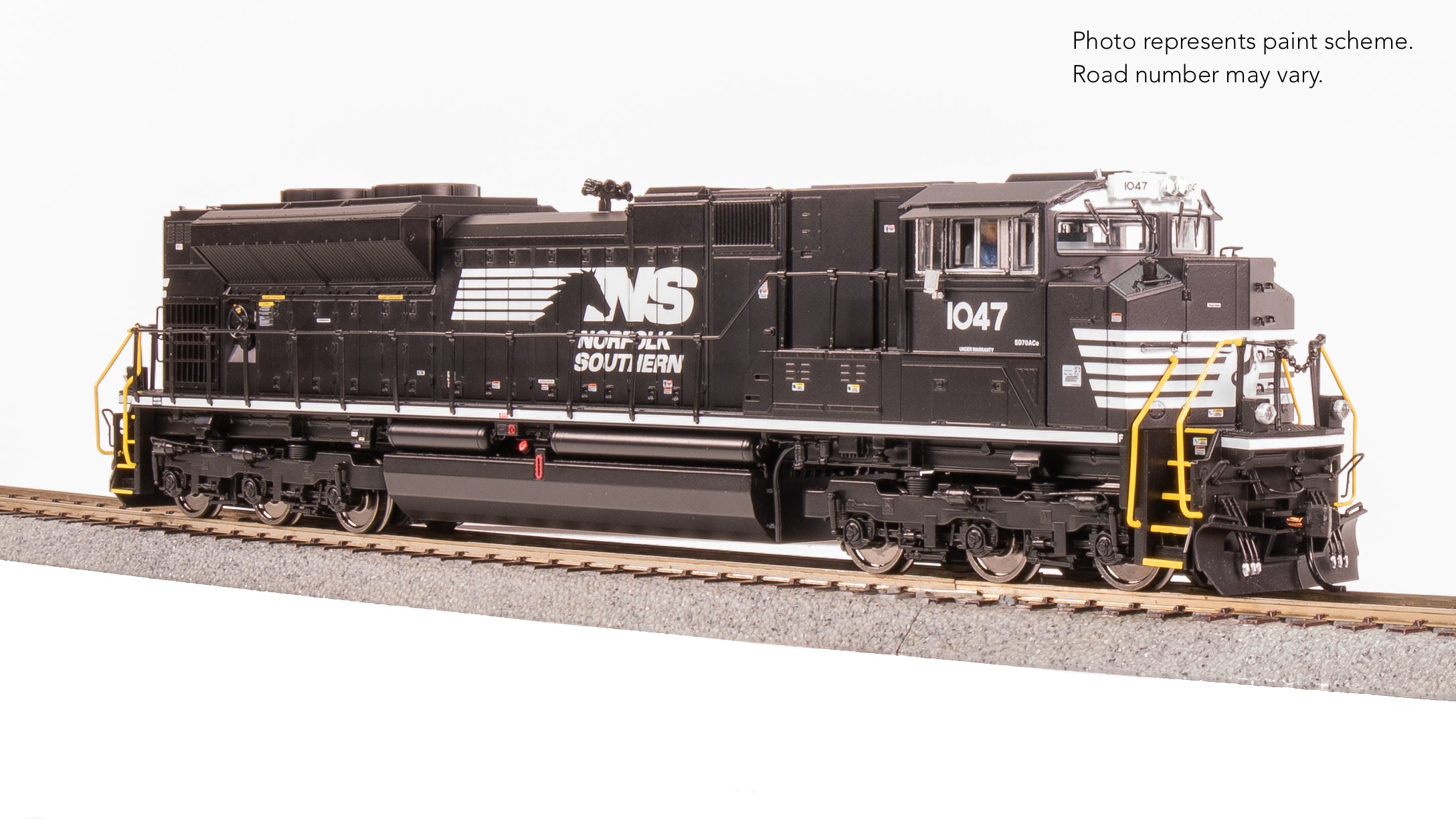 8679 EMD SD70ACe, NS 1047, Black/White, Paragon4 Sound/DC/DCC, w/ Smoke, HO