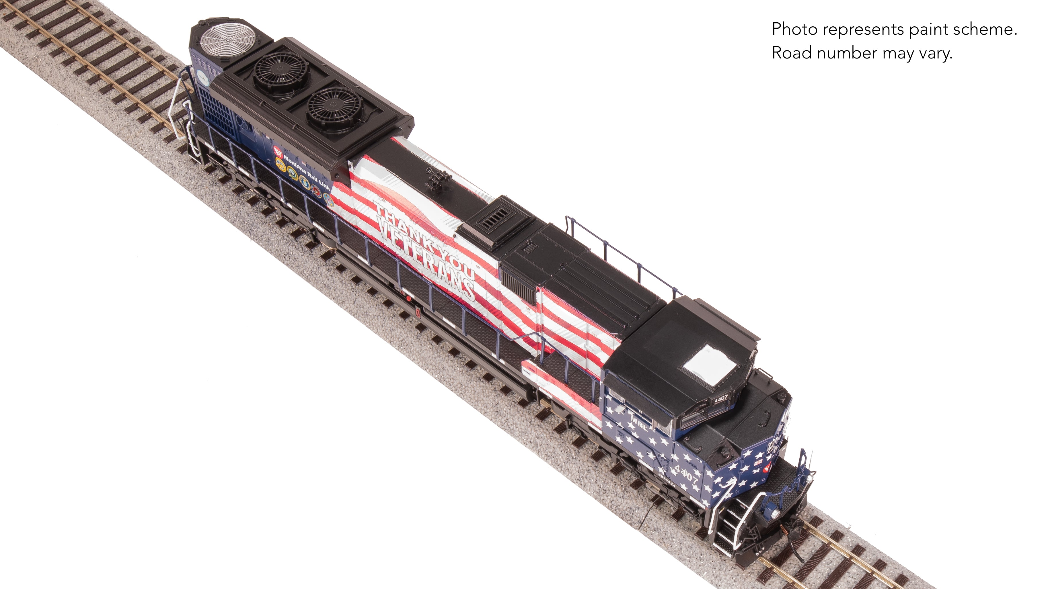 8702 EMD SD70ACe, MRL 4407, Veterans Tribute, No-Sound / DCC-Ready, HO