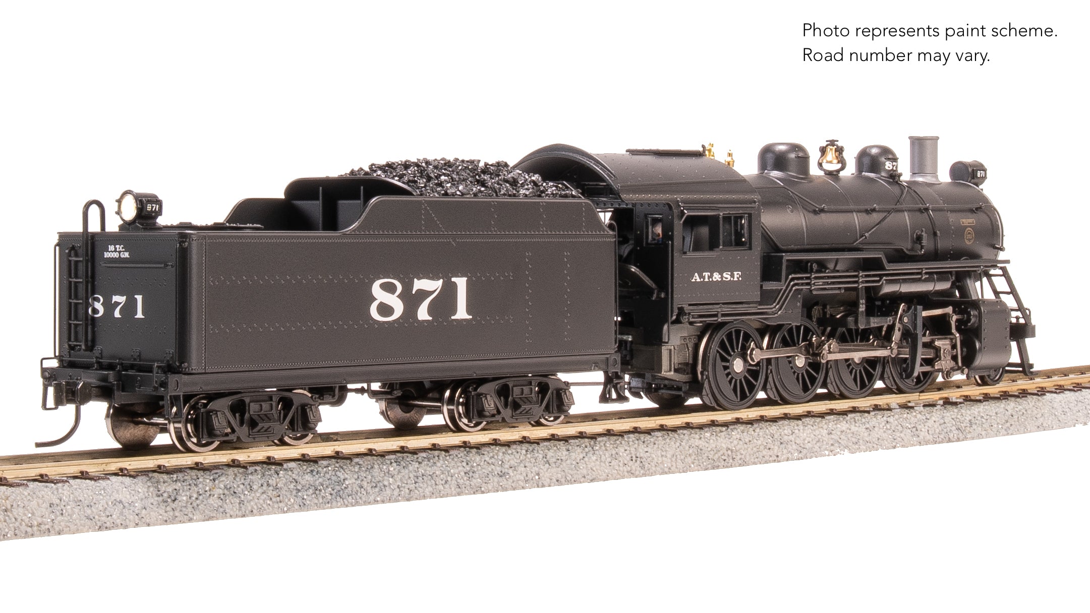 8730 2-8-0 Consolidation, ATSF 871, Paragon4 Sound/DC/DCC, Smoke, HO