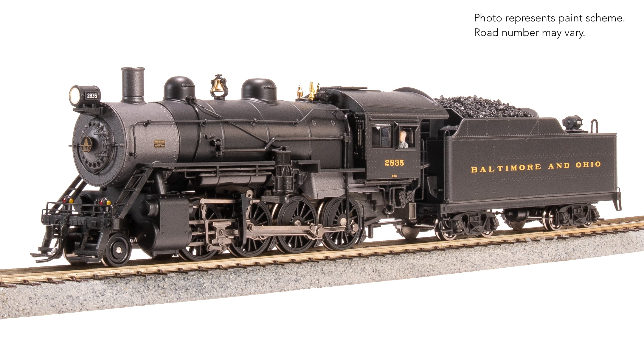 8732 2-8-0 Consolidation, B&O 2835, Paragon4 Sound/DC/DCC, Smoke, HO