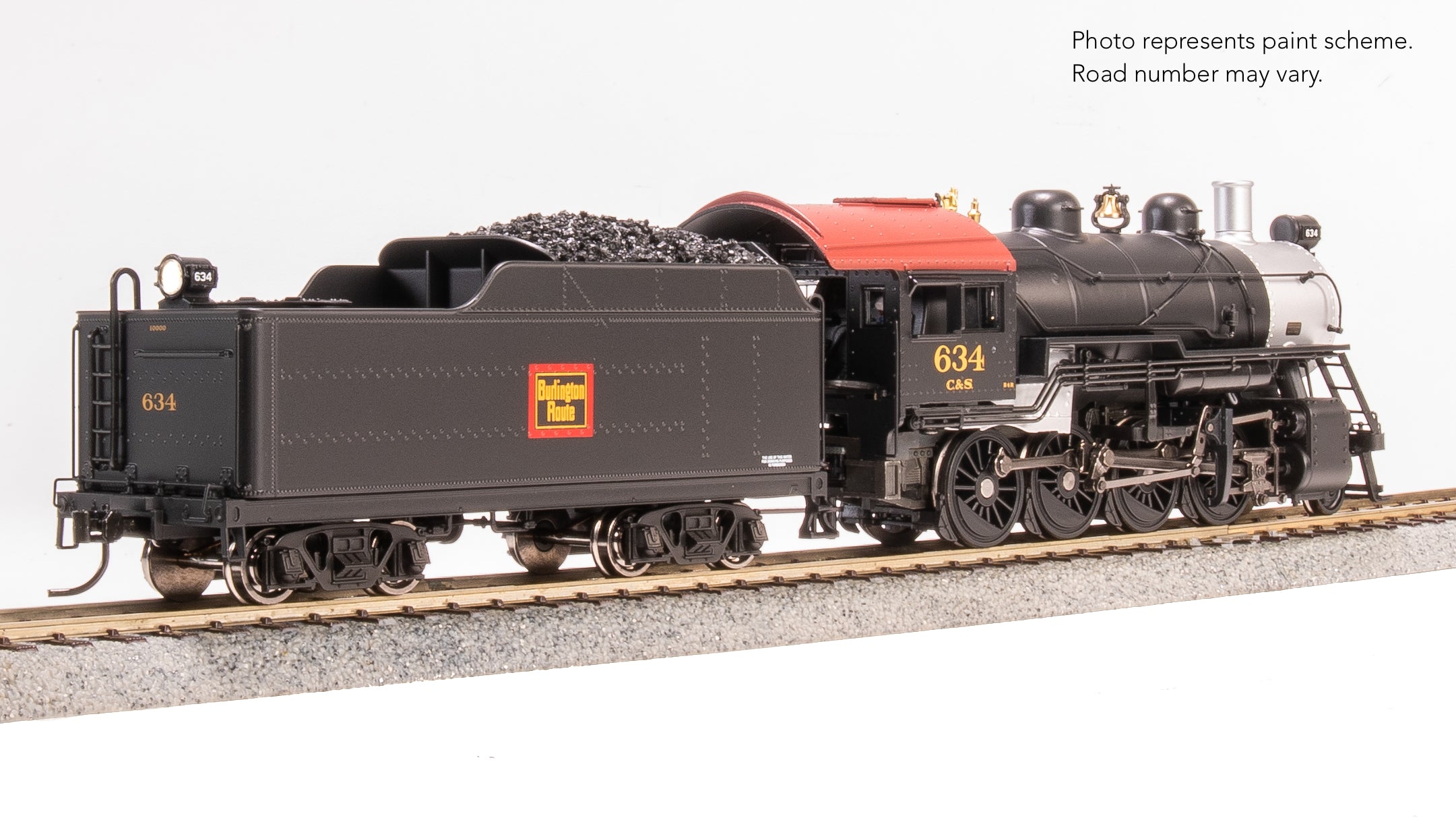 8735 2-8-0 Consolidation, CBQ 634, (C&S), Paragon4 Sound/DC/DCC, Smoke, HO