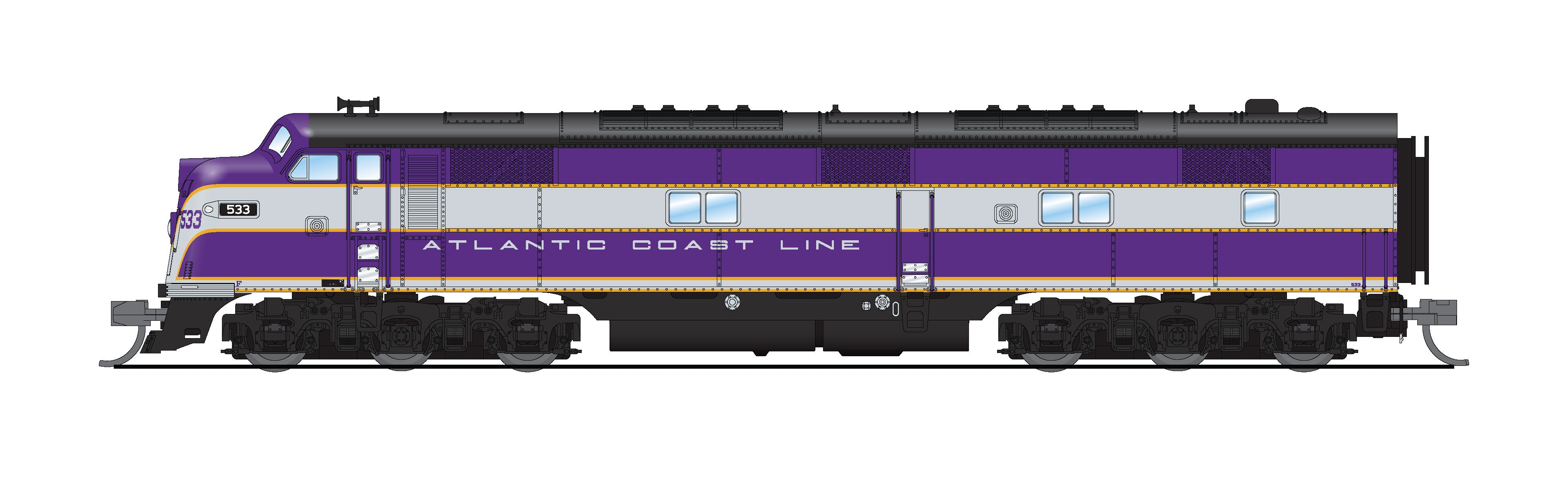 8761 EMD E7A, ACL 536, Purple & Silver, Paragon4 Sound/DC/DCC, N