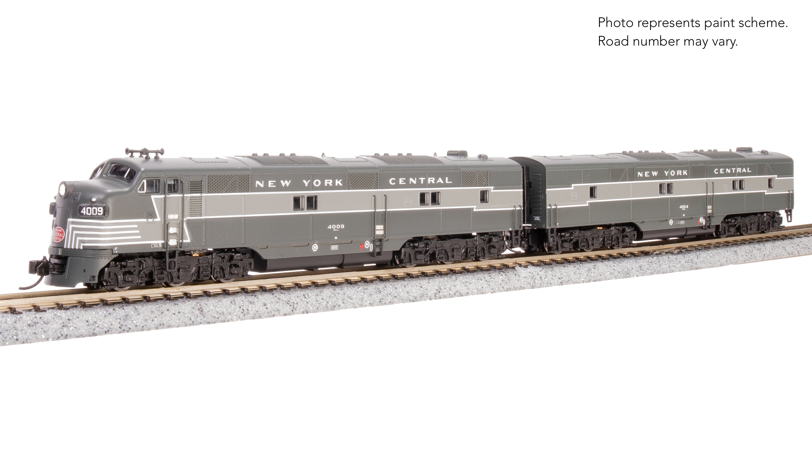 8769 EMD E7 A/B, NYC 4009 / 4104, Full Lightning Stripe, A-unit Paragon4 Sound/DC/DCC, Unpowered B-unit, N