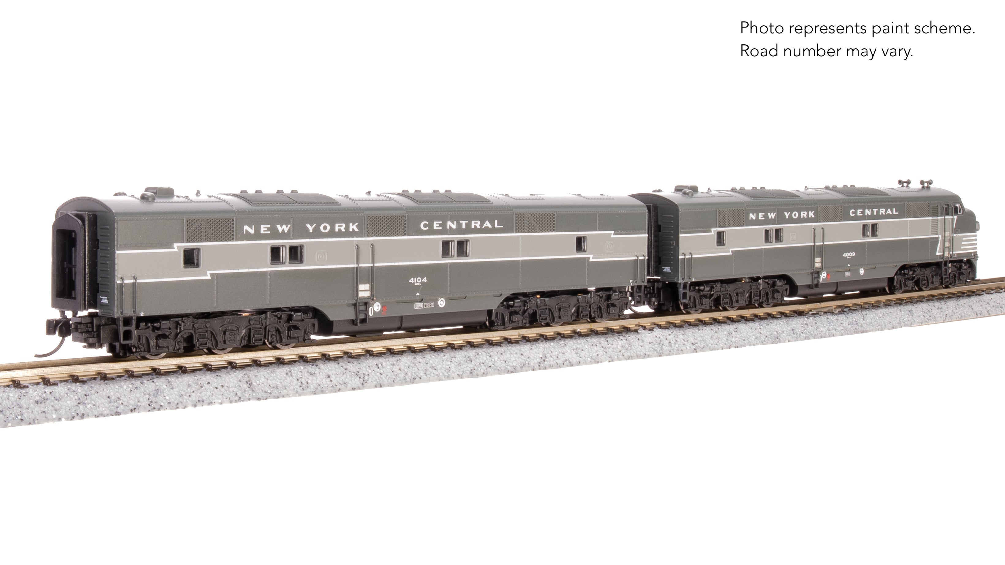 8769 EMD E7 A/B, NYC 4009 / 4104, Full Lightning Stripe, A-unit Paragon4 Sound/DC/DCC, Unpowered B-unit, N