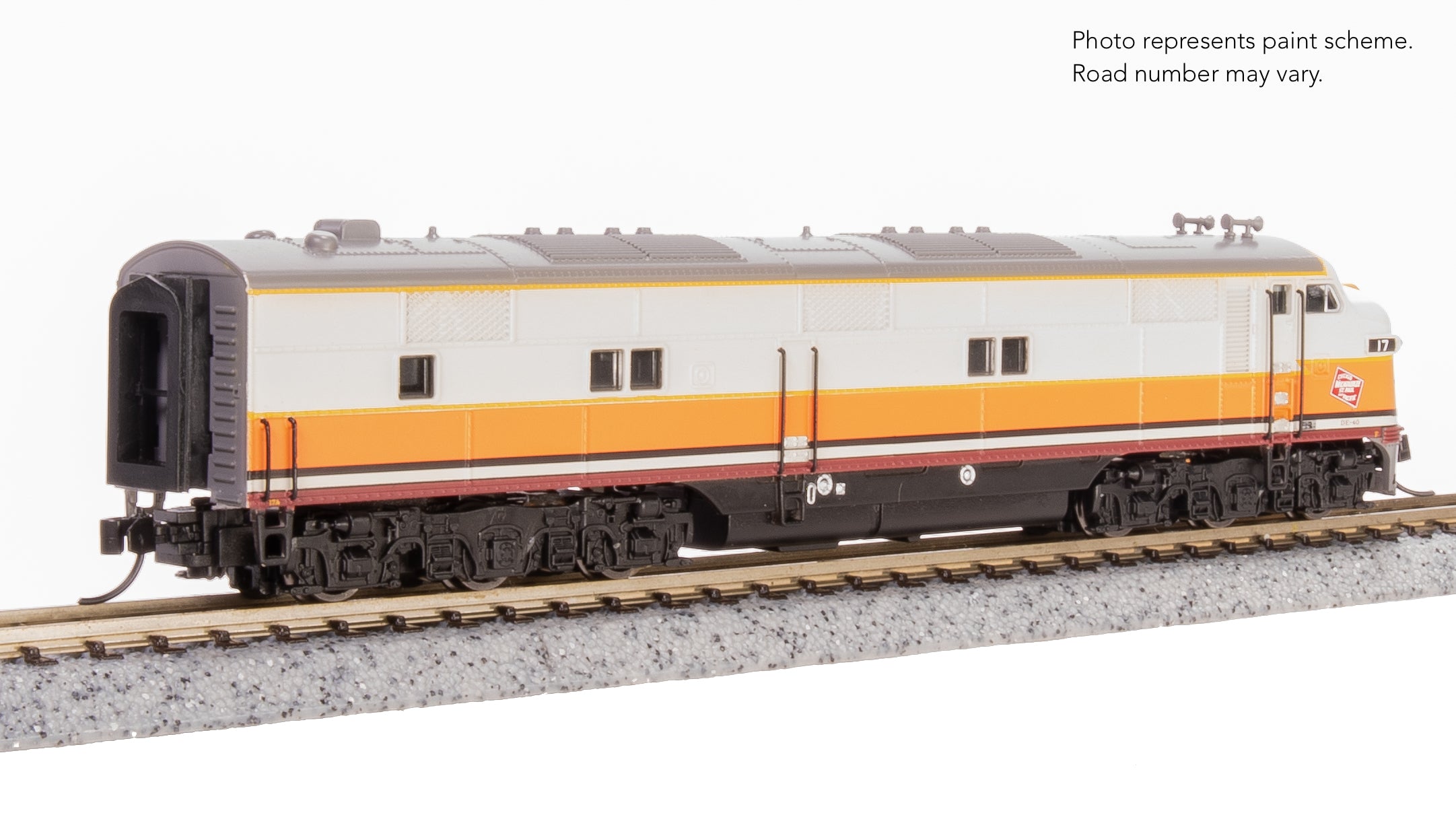 8794 EMD E7A, MILW 17A, Gray & Orange Passenger Scheme, No-Sound / DCC-Ready, N