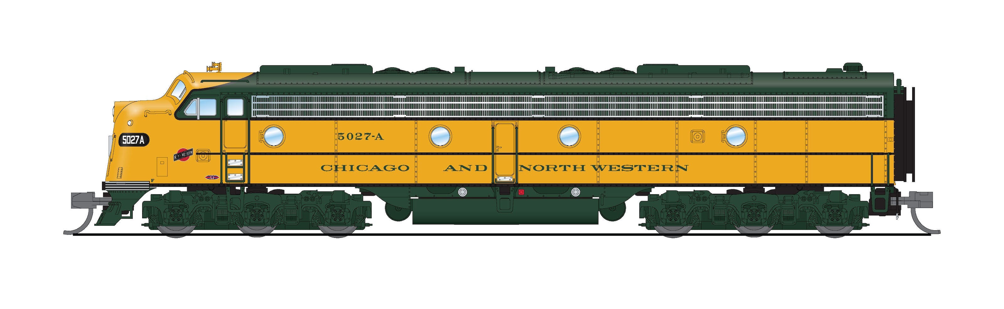 REFURBISHED R8819 EMD E8A, C&NW 5030B, As-Delivered, Paragon4 Sound/DC/DCC, N