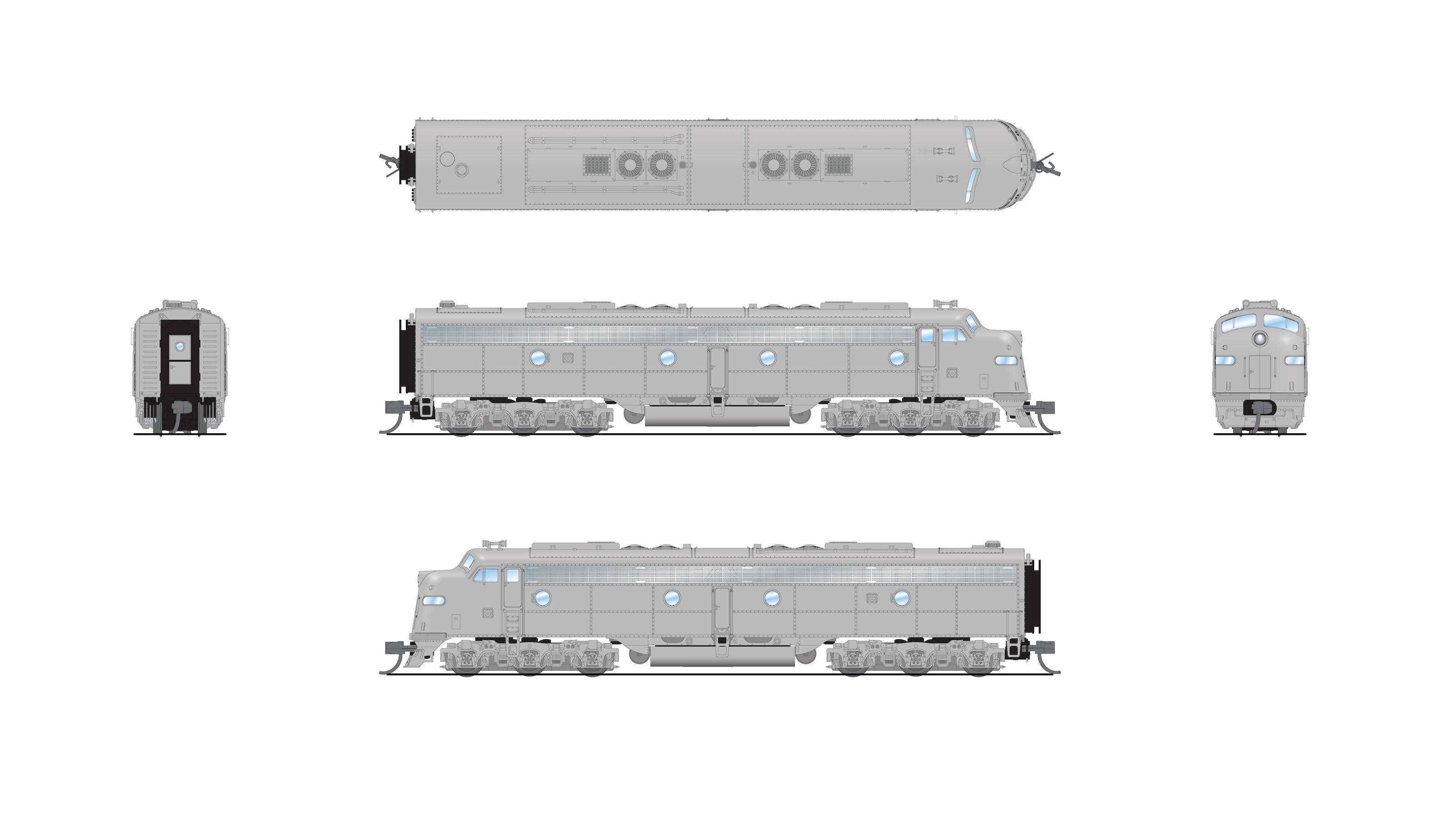 8829 EMD E8A, Unpainted, Paragon4 Sound/DC/DCC, N Default Title