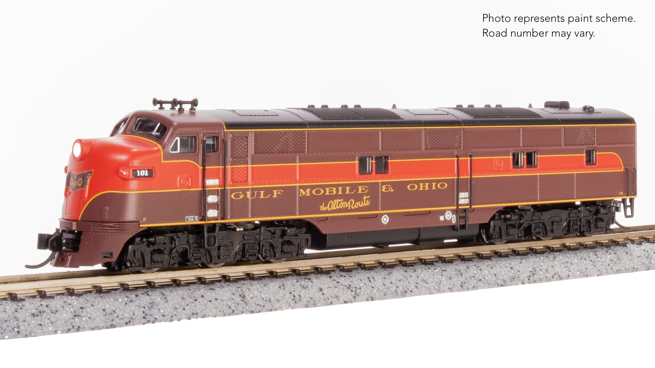 8832 EMD E7A, GM&O 101, As-Delivered, Paragon4 Sound/DC/DCC, N (Pionee