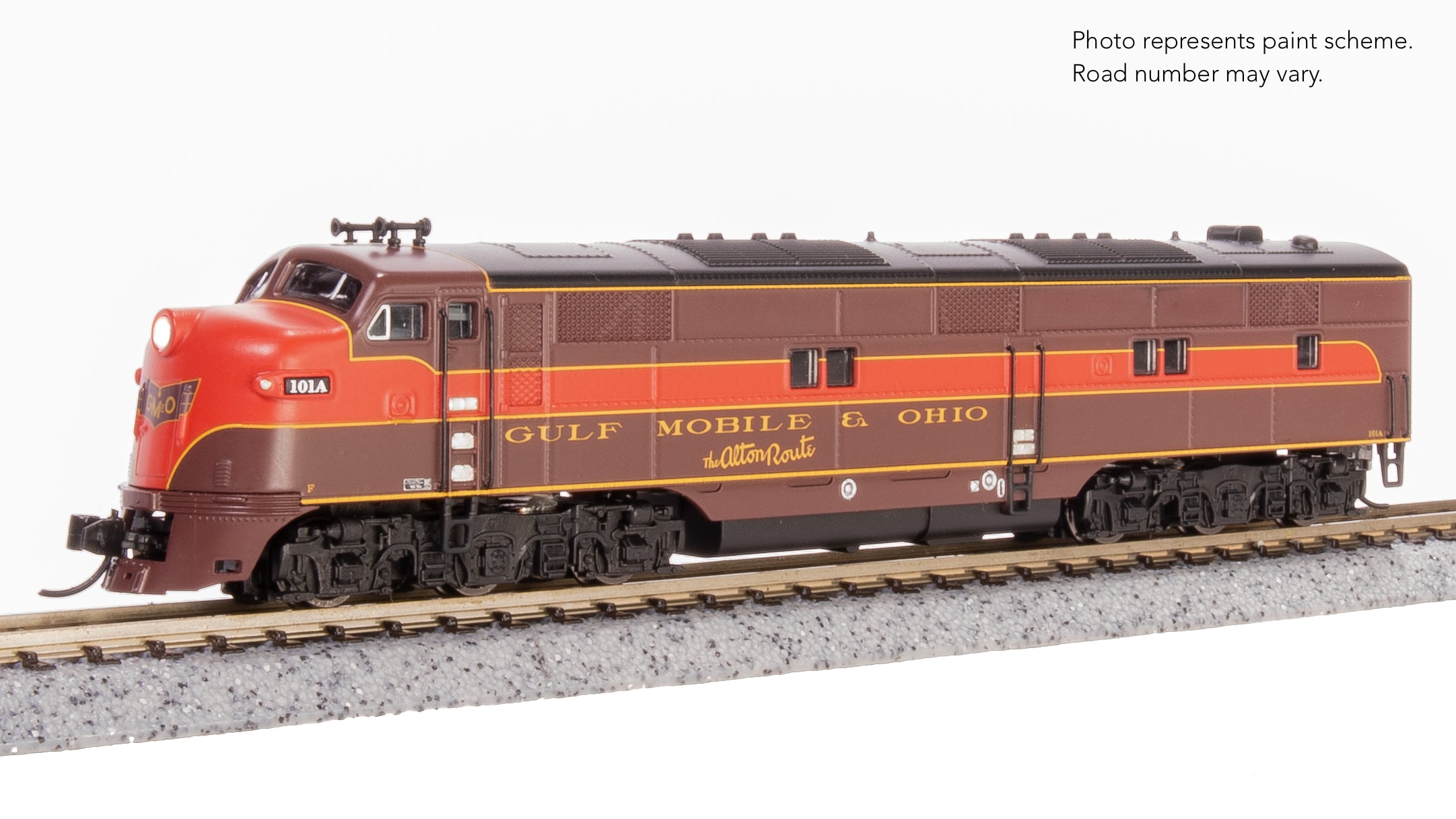 8833 EMD E7A, GM&O 101A, As-Delivered, Paragon4 Sound/DC/DCC, N (Pioneer Trains Exclusive)