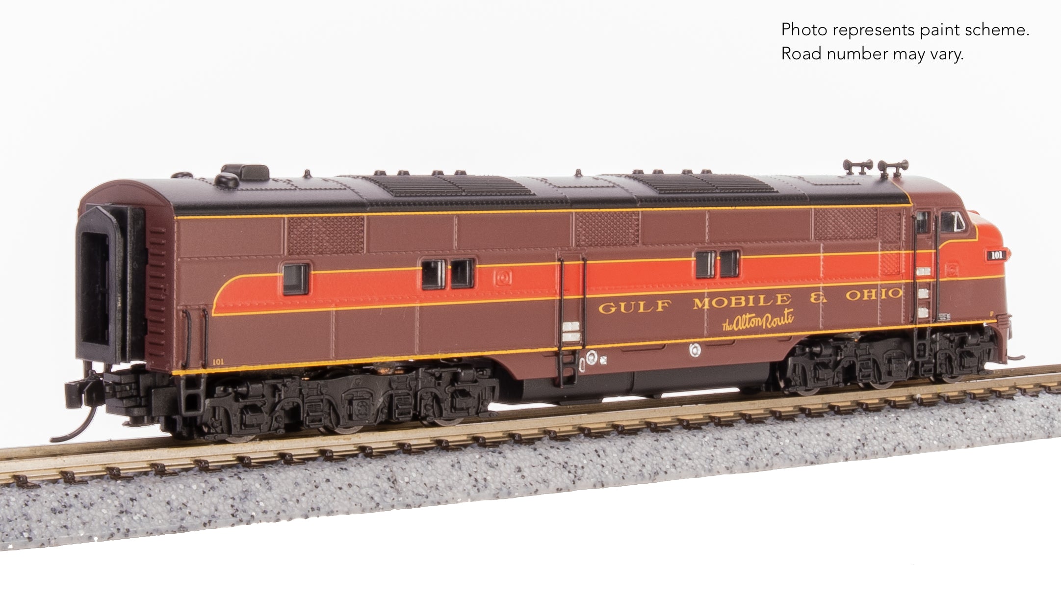 8834 EMD E7A, GM&O 101, As-Delivered, No-Sound / DCC-Ready, N (Pioneer Trains Exclusive)