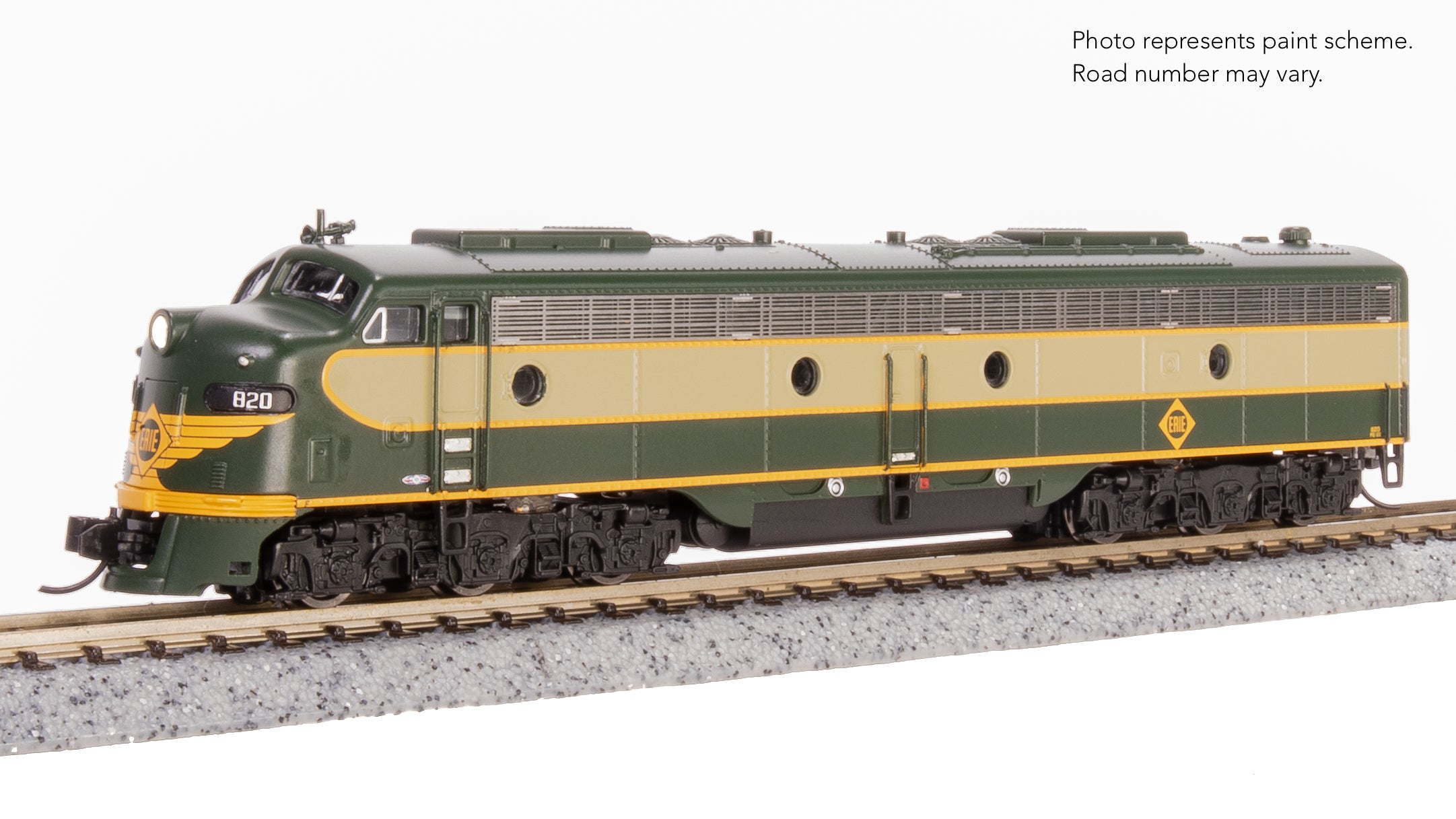 8837 EMD E8A, Erie 821, Two-Tone Green, Paragon4 Sound/DC/DCC, N (Pioneer Trains Exclusive)