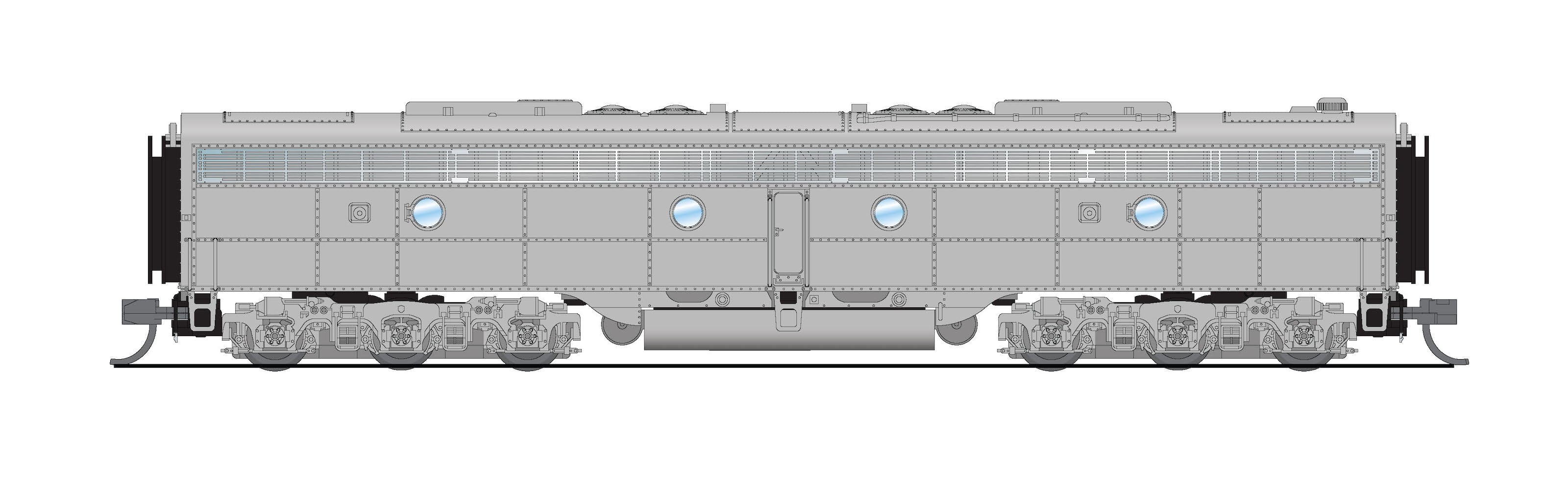 8857 EMD E9A, Unpainted, No-Sound / DCC-Ready, N Default Title