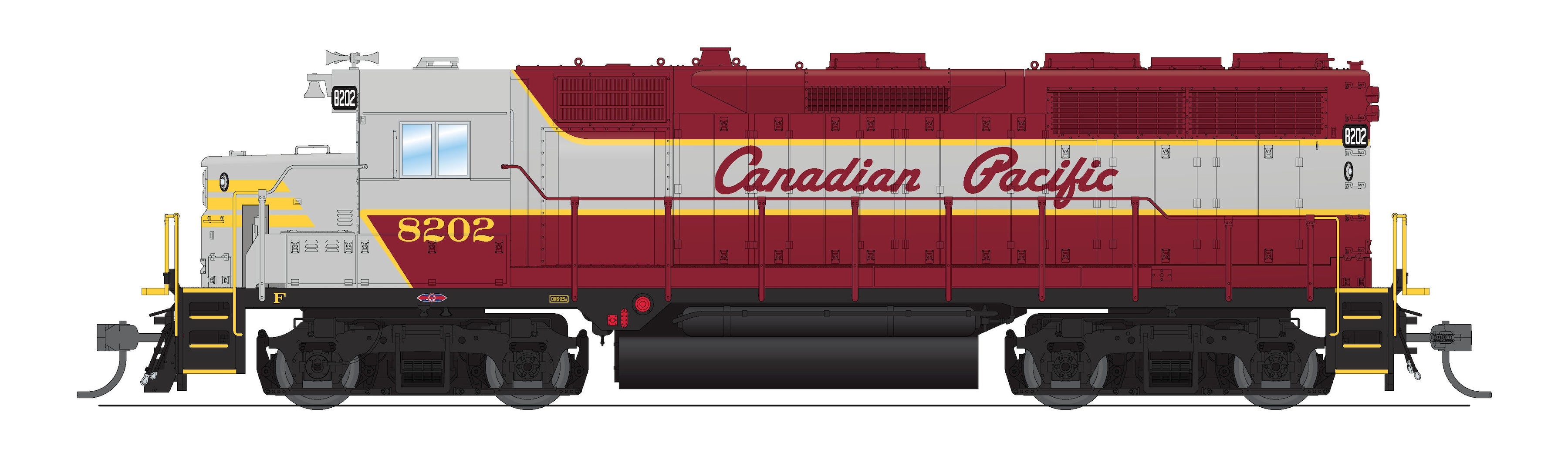 8889 EMD GP35, CP 8202, Maroon & Gray w/ Early Roadnumber, Paragon4 Sound/DC/DCC, HO