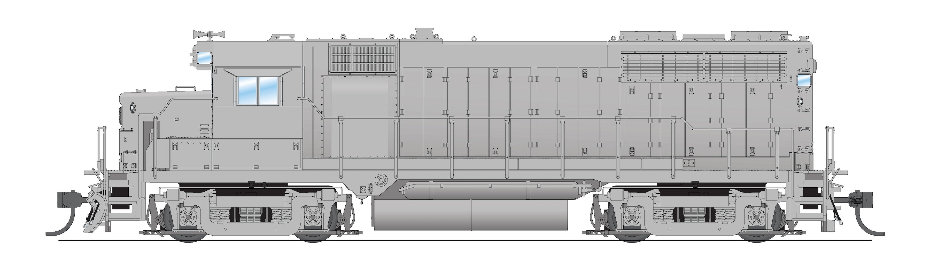 8912 EMD GP35, Unpainted, TSBY Details, No-Sound / DCC-Ready, HO (Smokebox Graphics Exclusive)