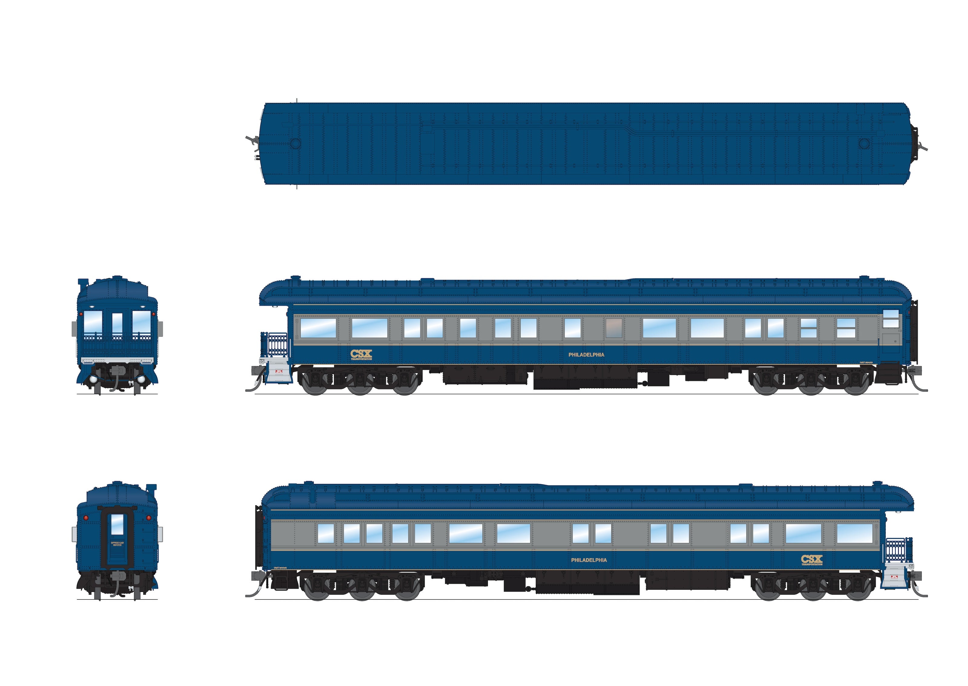 8953 CSX Business Car, "Philadelphia", HO Scale