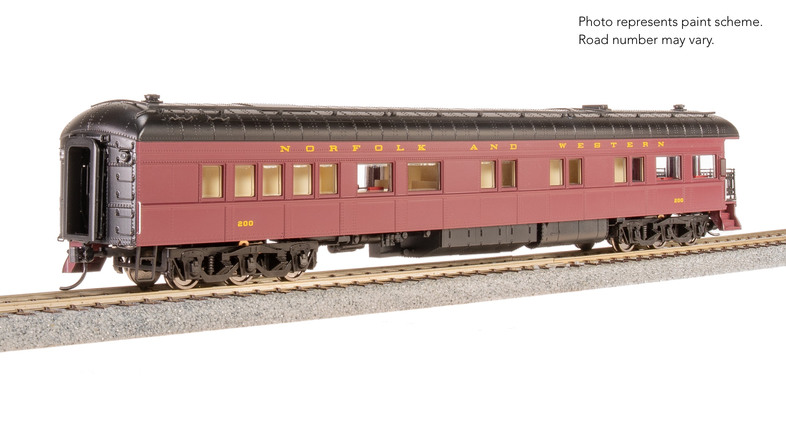 8954 Norfolk & Western Business Car, #200, 1950's Appearance, HO Scale