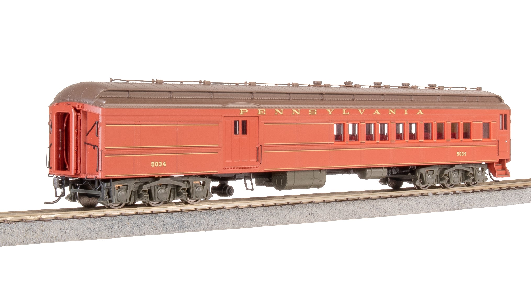 8964 PRR Heavyweight 5-Car Passenger Set, 1930's Era, HO (PB70 #5034, P70 #823, P70 #989, P70 #1042, Z74d #120 "Pennsylvania")