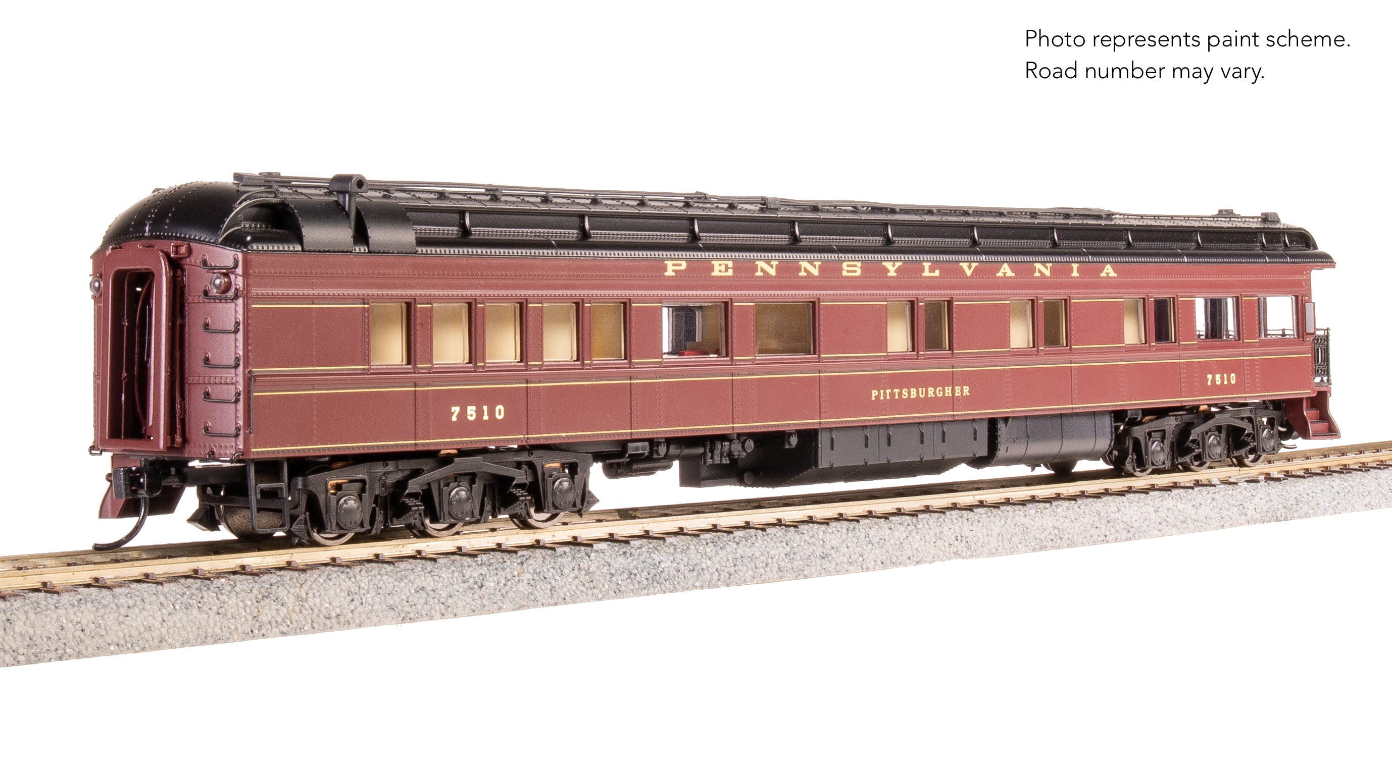 8972 Z74D Business Car, PRR 7510, "Pittsburgher", Late 1940's, HO Scale