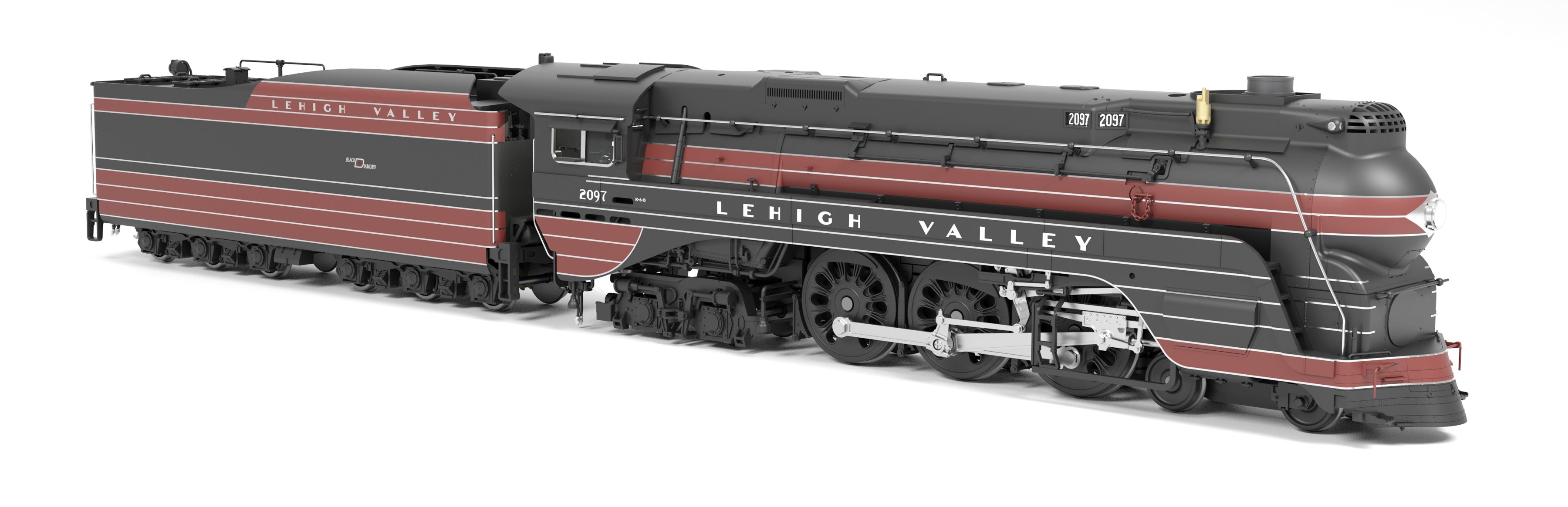 8976 Lehigh Valley #2097, w/ Black Diamond, Paragon4 Sound/DC/DCC, Smoke, HO (Trainworld Exclusive)