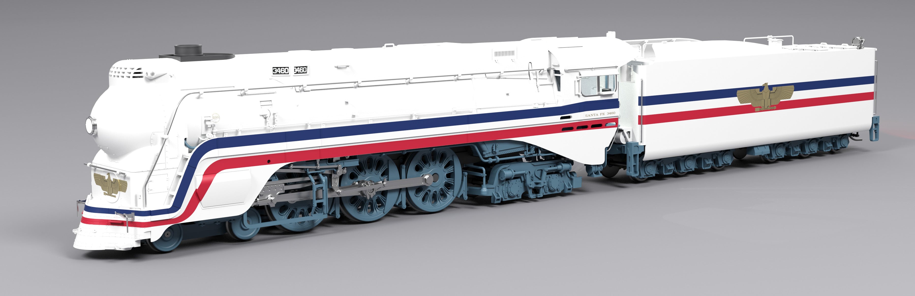 8986 Freedom Train #3460, 1947 Fantasy Paint, Paragon4 Sound/DC/DCC, Smoke, HO