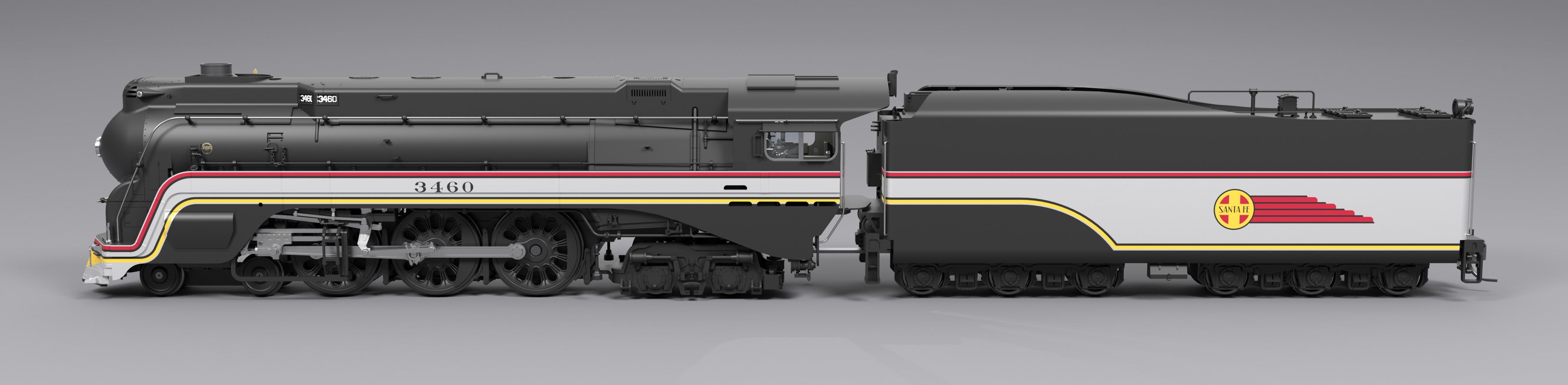 8987 ATSF #3460, Valley Flyer Fantasy Paint, Paragon4 Sound/DC/DCC, Smoke, HO