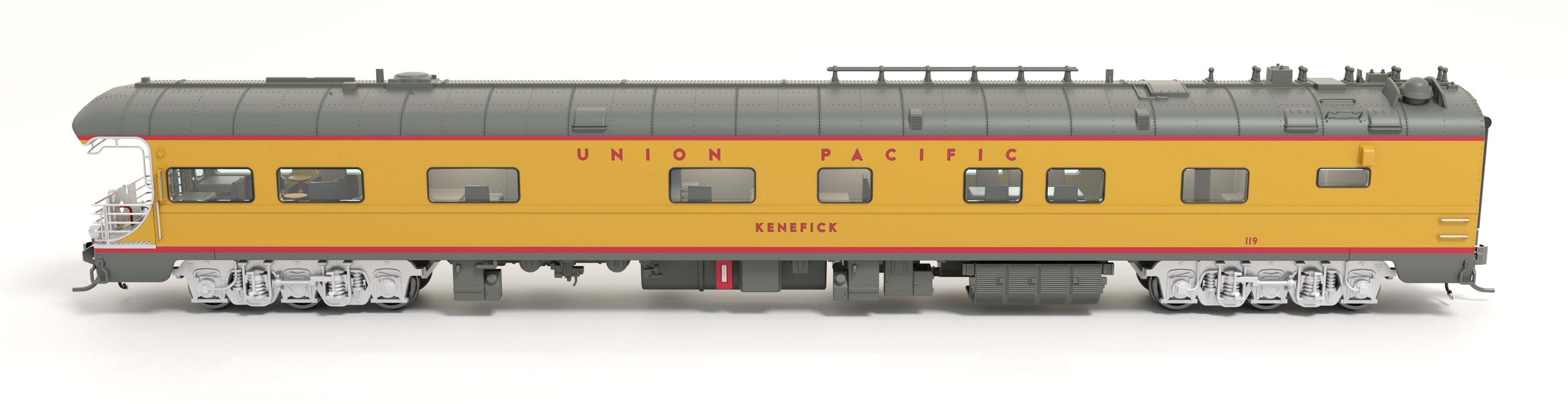 9013 Union Pacific Business Car, UP #119 "Kenefick", "Big Boy Tour" Drumhead, HO Scale