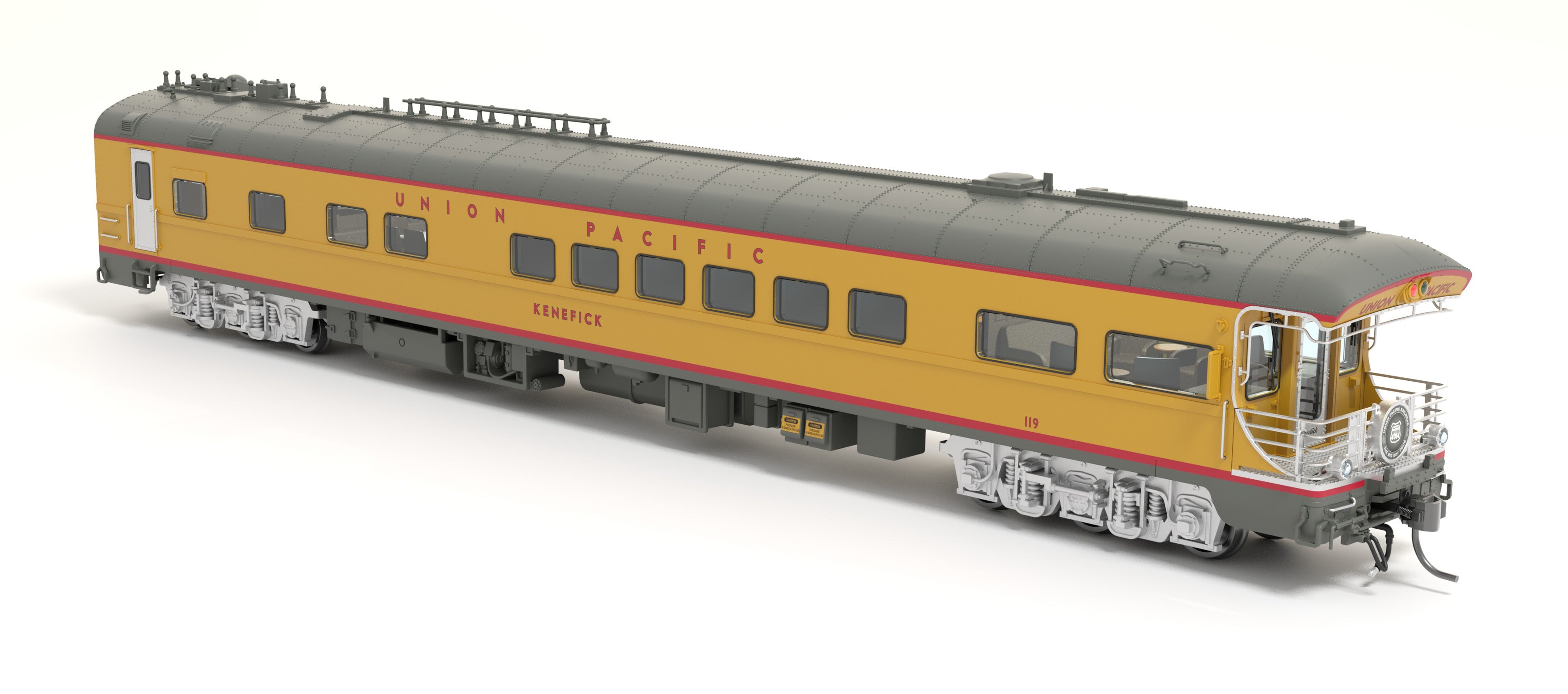 9013 Union Pacific Business Car, UP #119 "Kenefick", "Big Boy Tour" Drumhead, HO Scale
