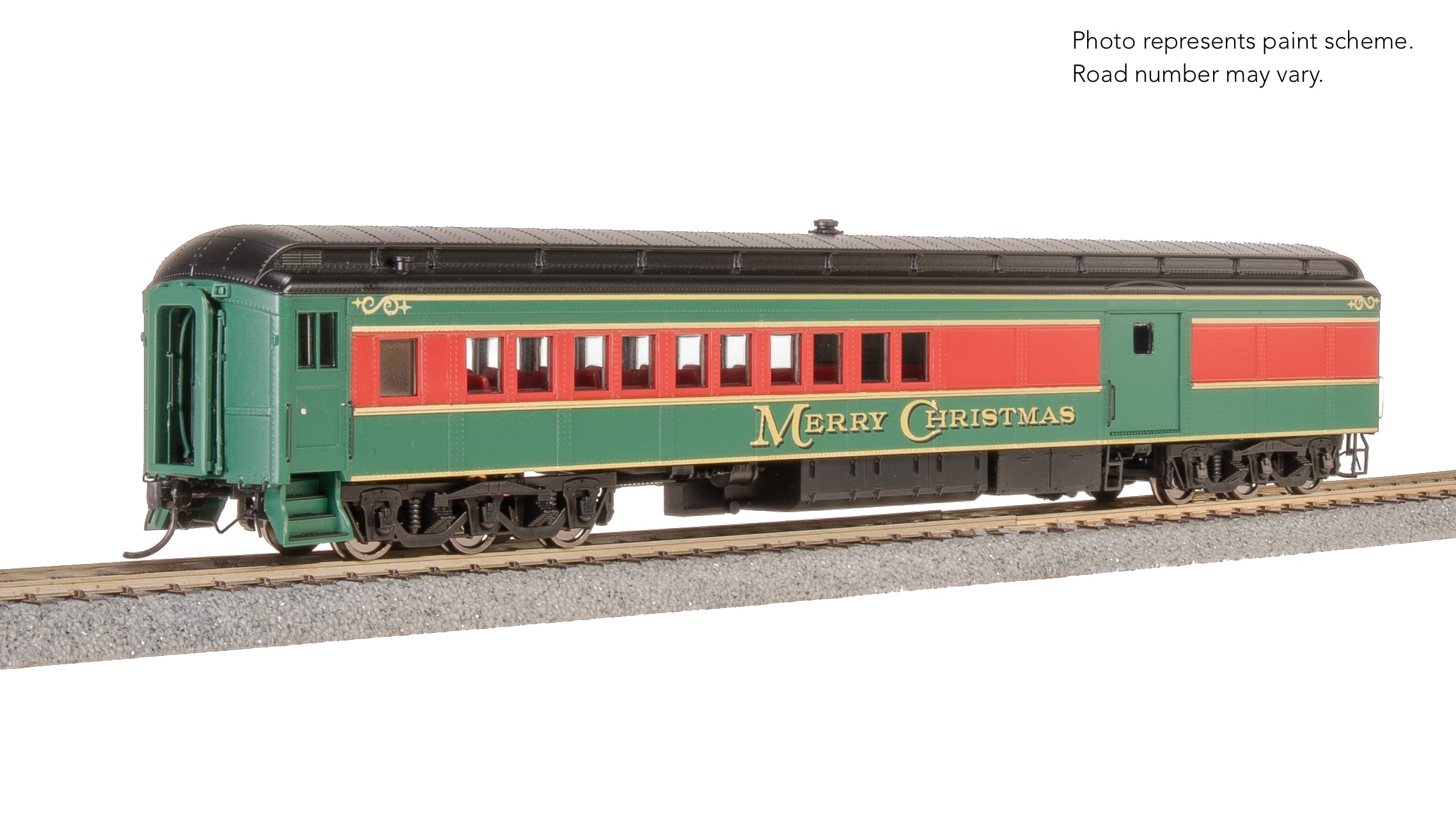 9103 Heavyweight 5-Car Passenger Set, Christmas Paint Scheme, HO Scale