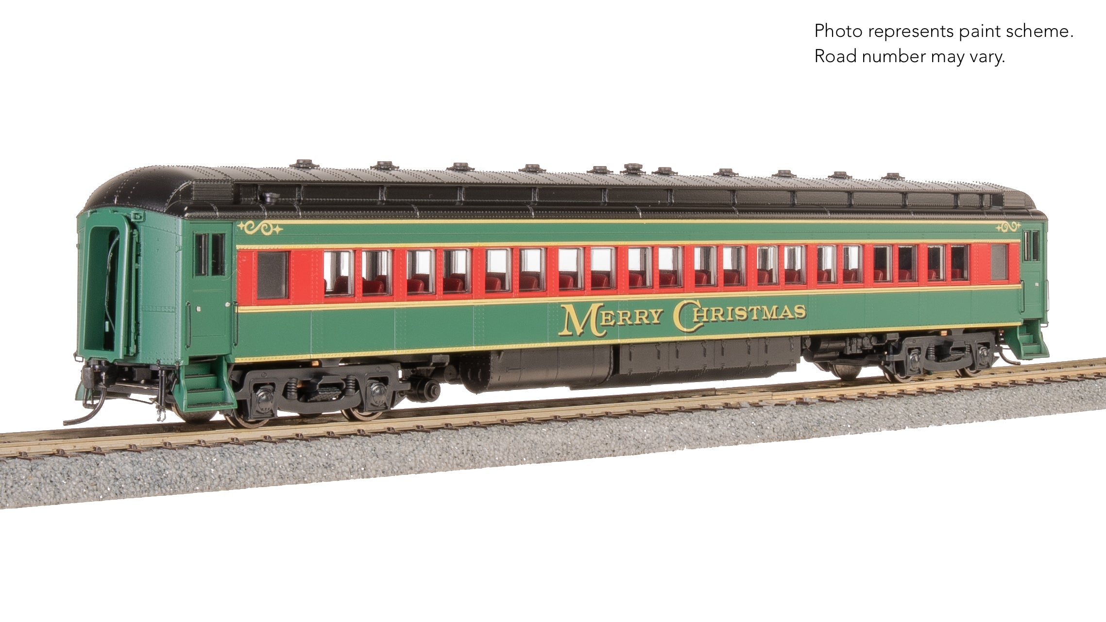 9103 Heavyweight 5-Car Passenger Set, Christmas Paint Scheme, HO Scale