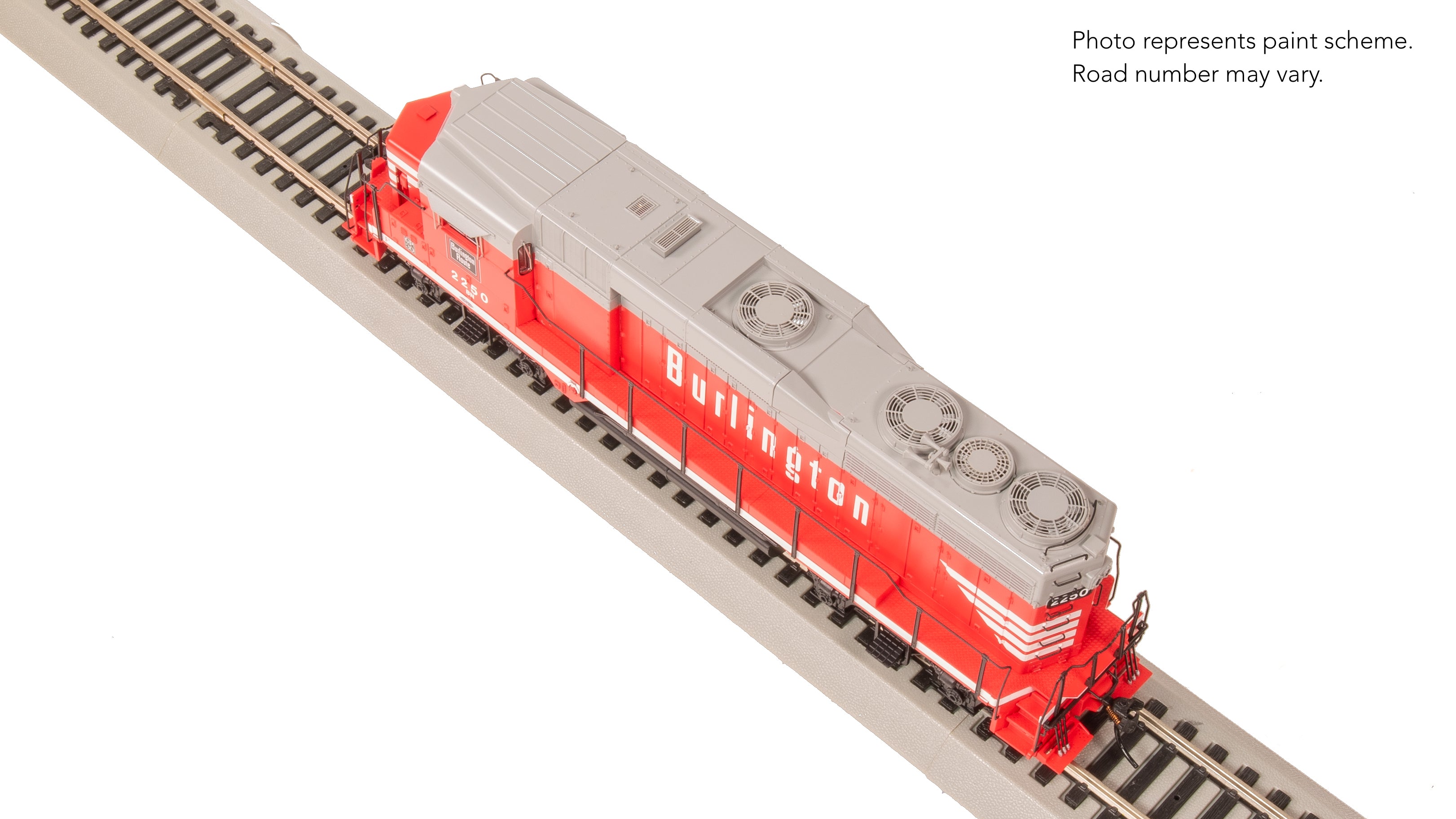 9134 EMD GP30, BN 2250, CBQ Chinese Red w/ BN patch, Paragon4 Sound/DC/DCC, HO