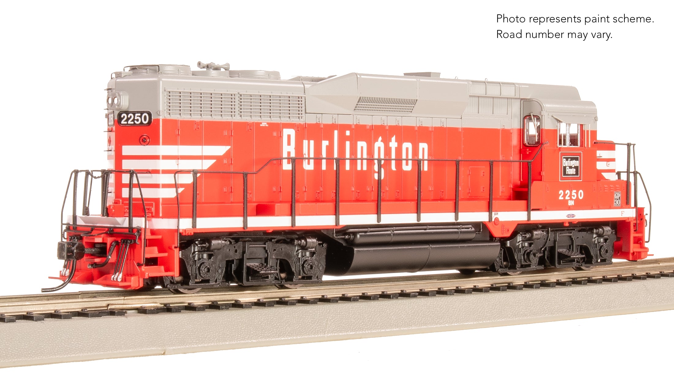 9134 EMD GP30, BN 2250, CBQ Chinese Red w/ BN patch, Paragon4 Sound/DC/DCC, HO