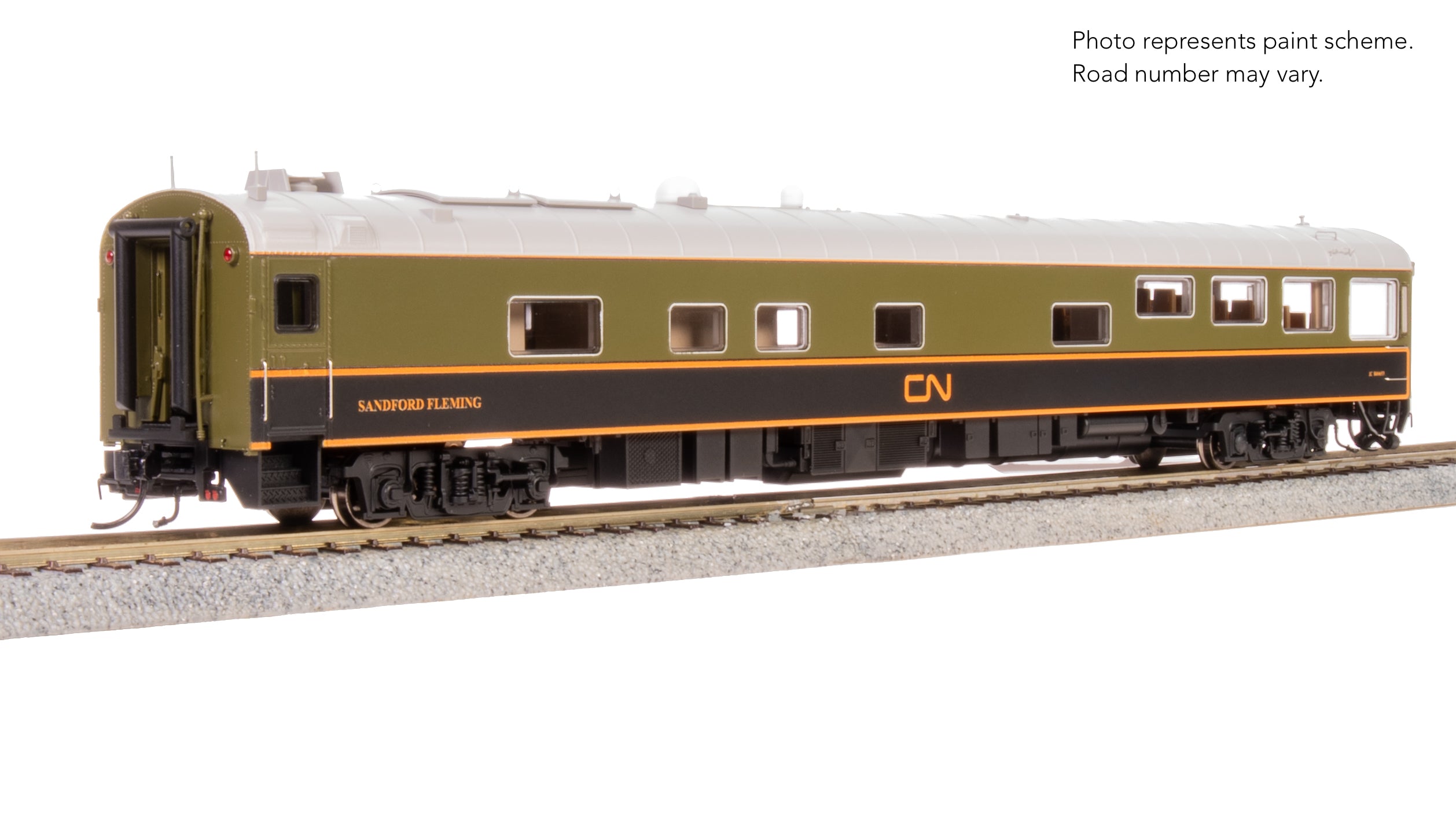 9160 CN Track Inspection Car, IC 800653, "Sandford Fleming", Green/Black/Yellow Scheme, HO