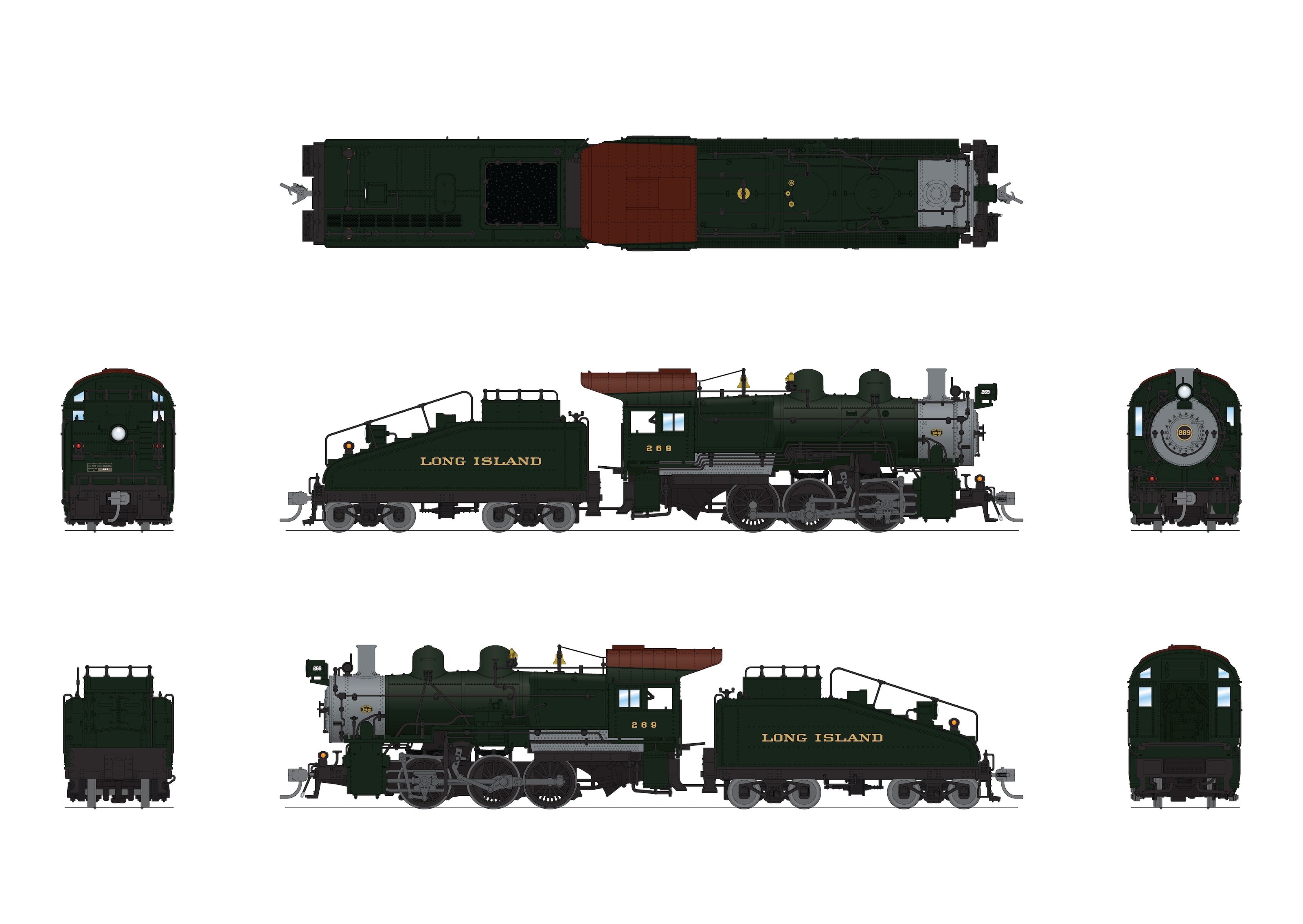 9178 LIRR B6sb 0-6-0, #269, Paragon4 Sound/DC/DCC, Smoke HO (Trainworld Exclusive)