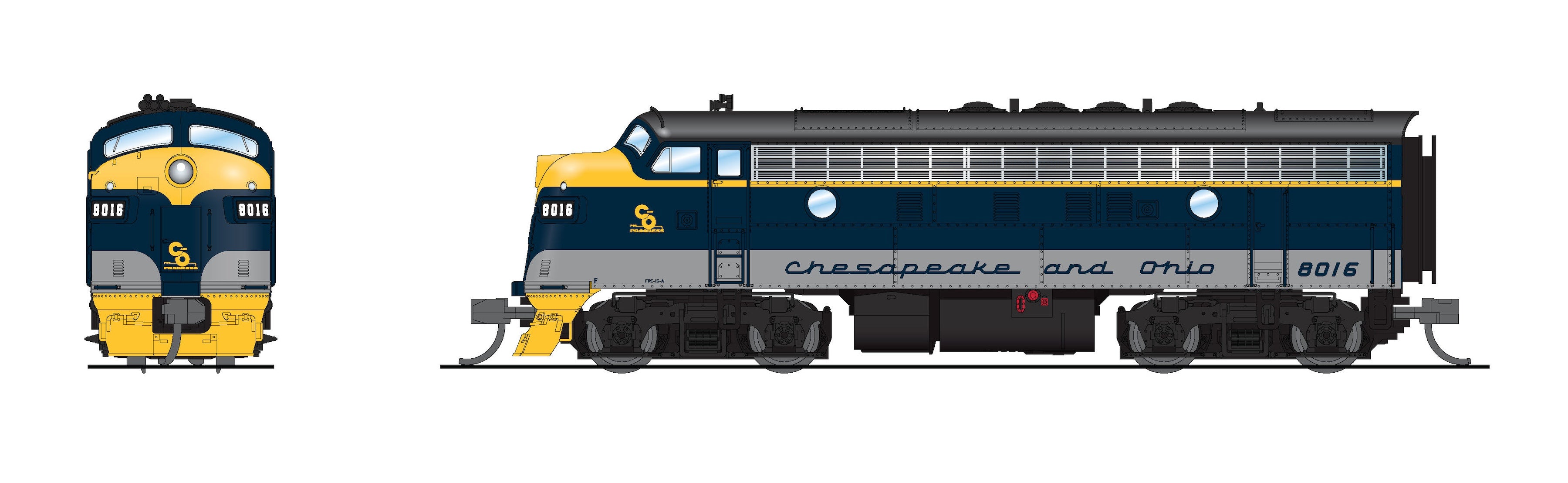 9203 EMD F3A, C&O 8016, Restored Blue/Gray/Yellow for SBVR, Paragon4 Sound/DC/DCC, N