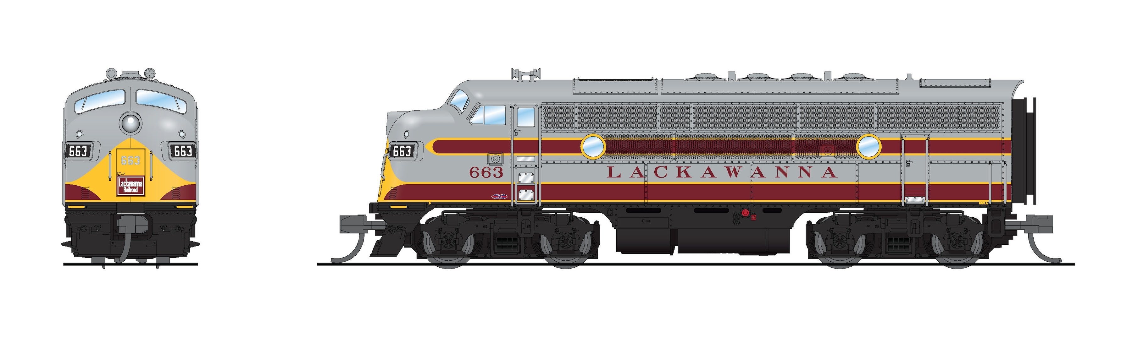 9207 EMD F3A, DLW 663, As Appears Today, Paragon4 Sound/DC/DCC, N