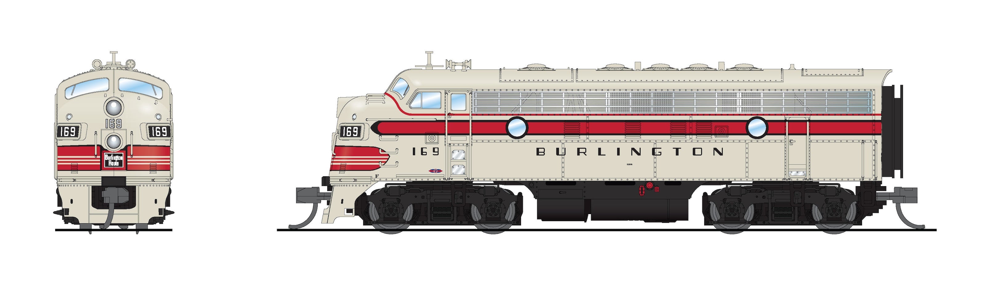 9279 EMD F7A, CBQ 169A, No-Sound / DCC-Ready, N