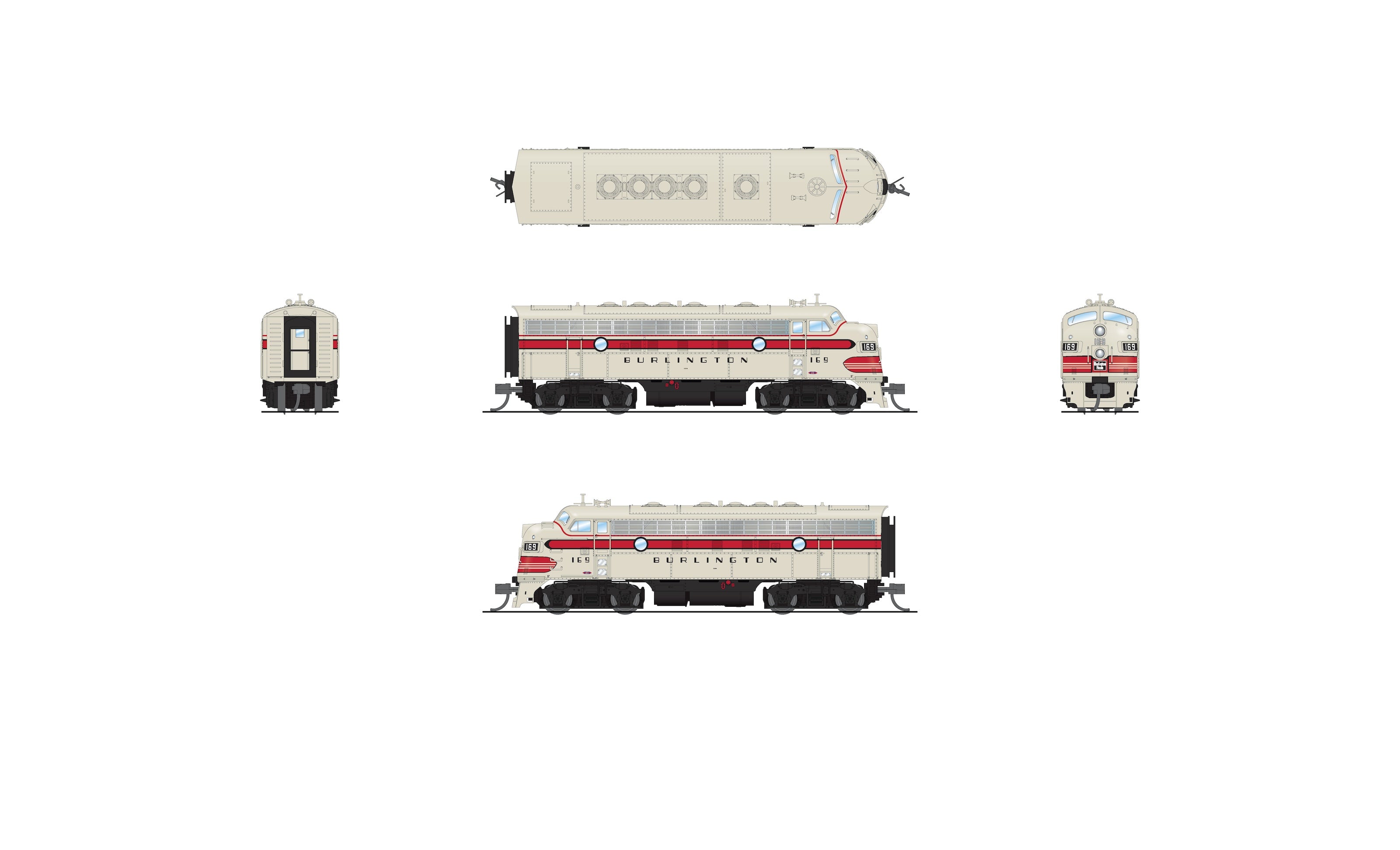 9279 EMD F7A, CBQ 169A, No-Sound / DCC-Ready, N