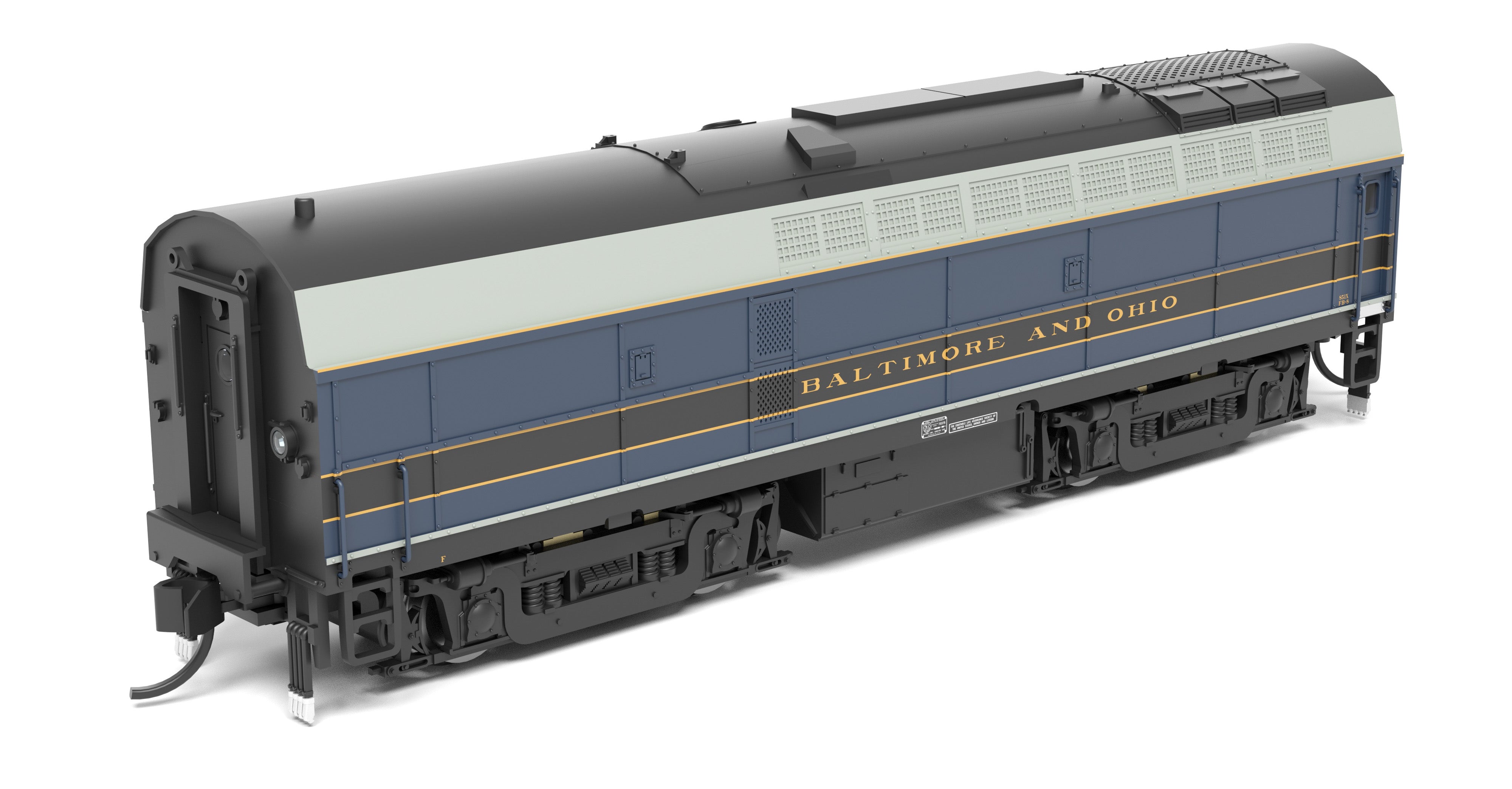 9627 B&O Sharknose, RF-16 A/B set, 851A/851X, As-Delivered, A-unit Paragon4 Sound/DC/DCC, Unpowered B, N