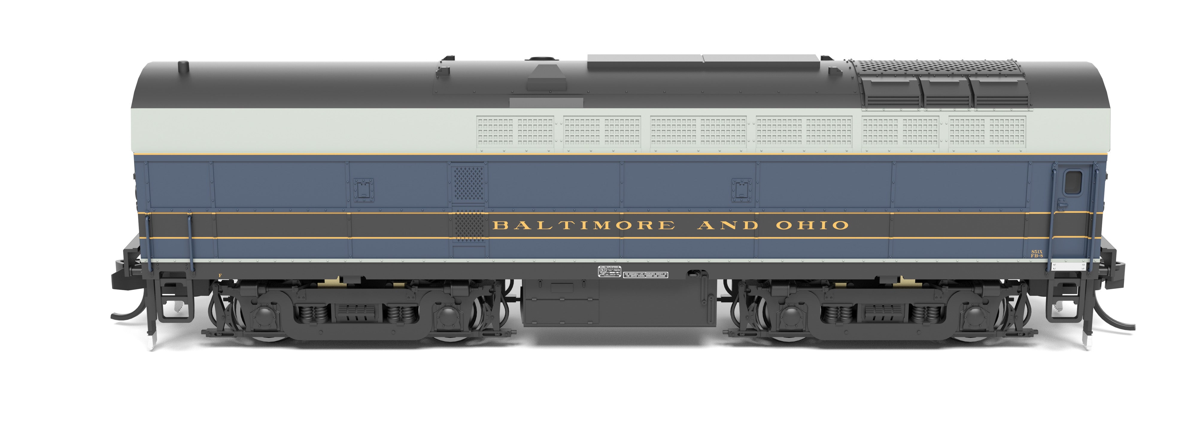 9627 B&O Sharknose, RF-16 A/B set, 851A/851X, As-Delivered, A-unit Paragon4 Sound/DC/DCC, Unpowered B, N